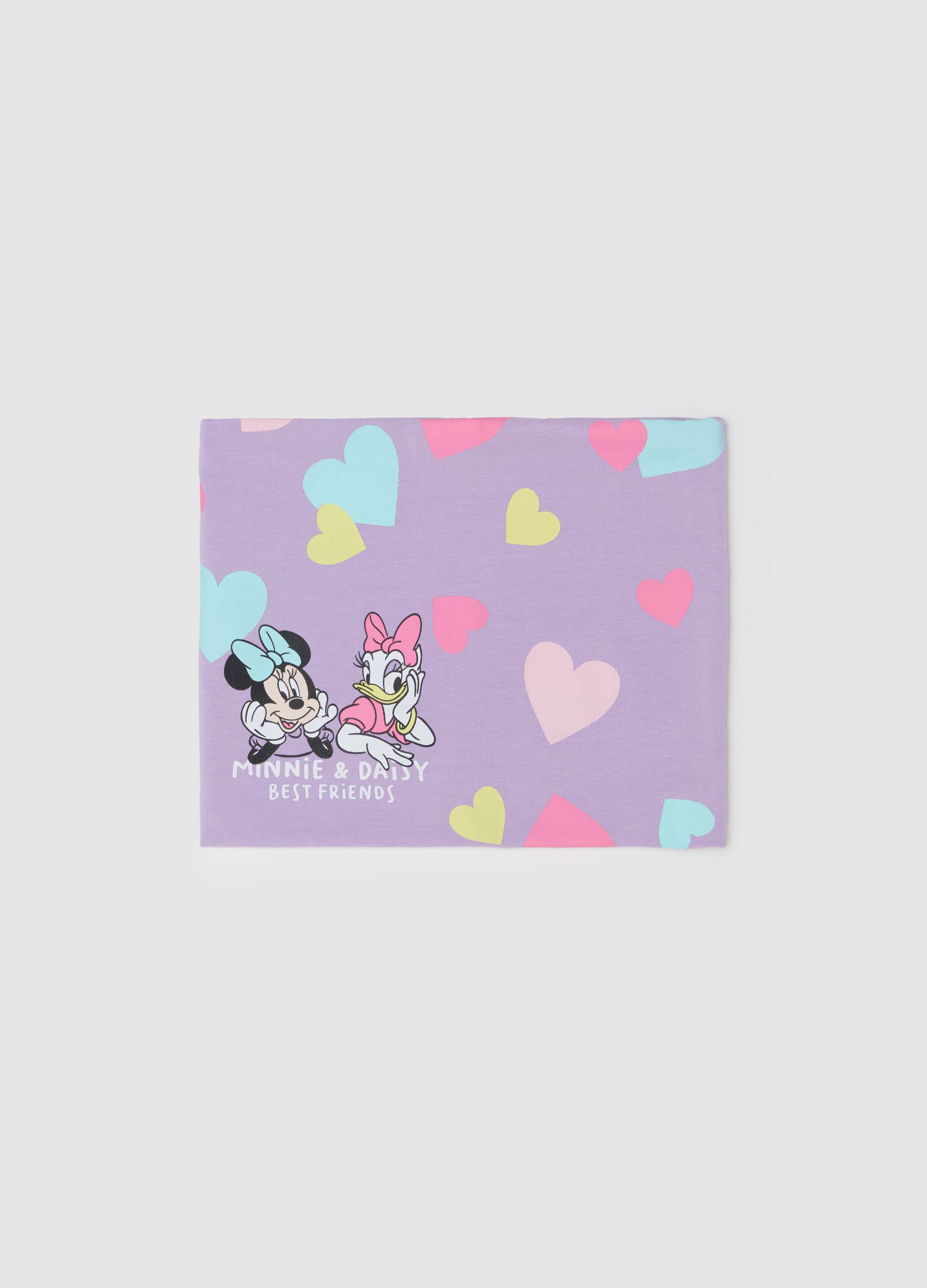 Organic cotton fleece neck warmer with Minnie Mouse print