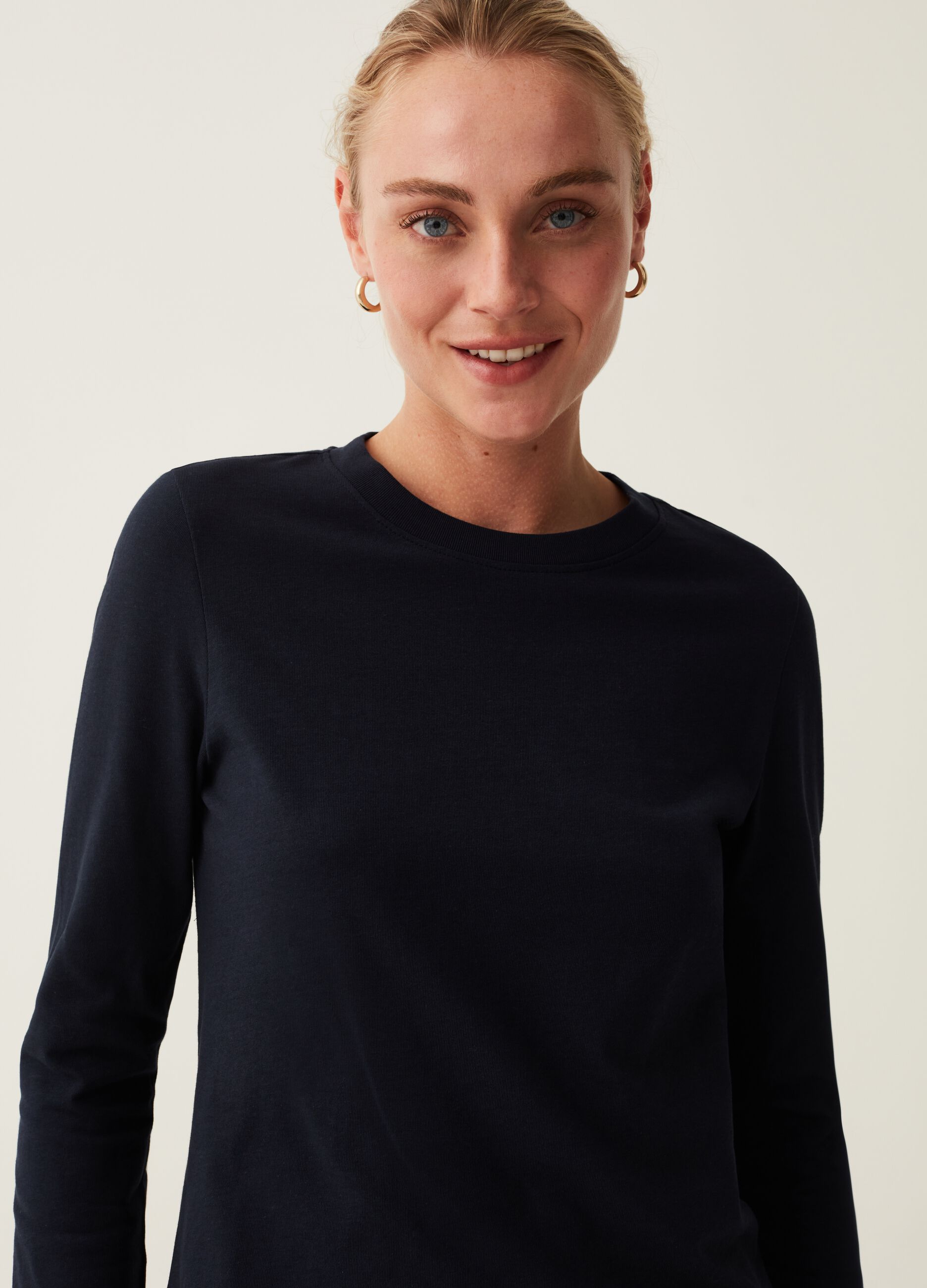 Long-sleeved T-shirt in cotton