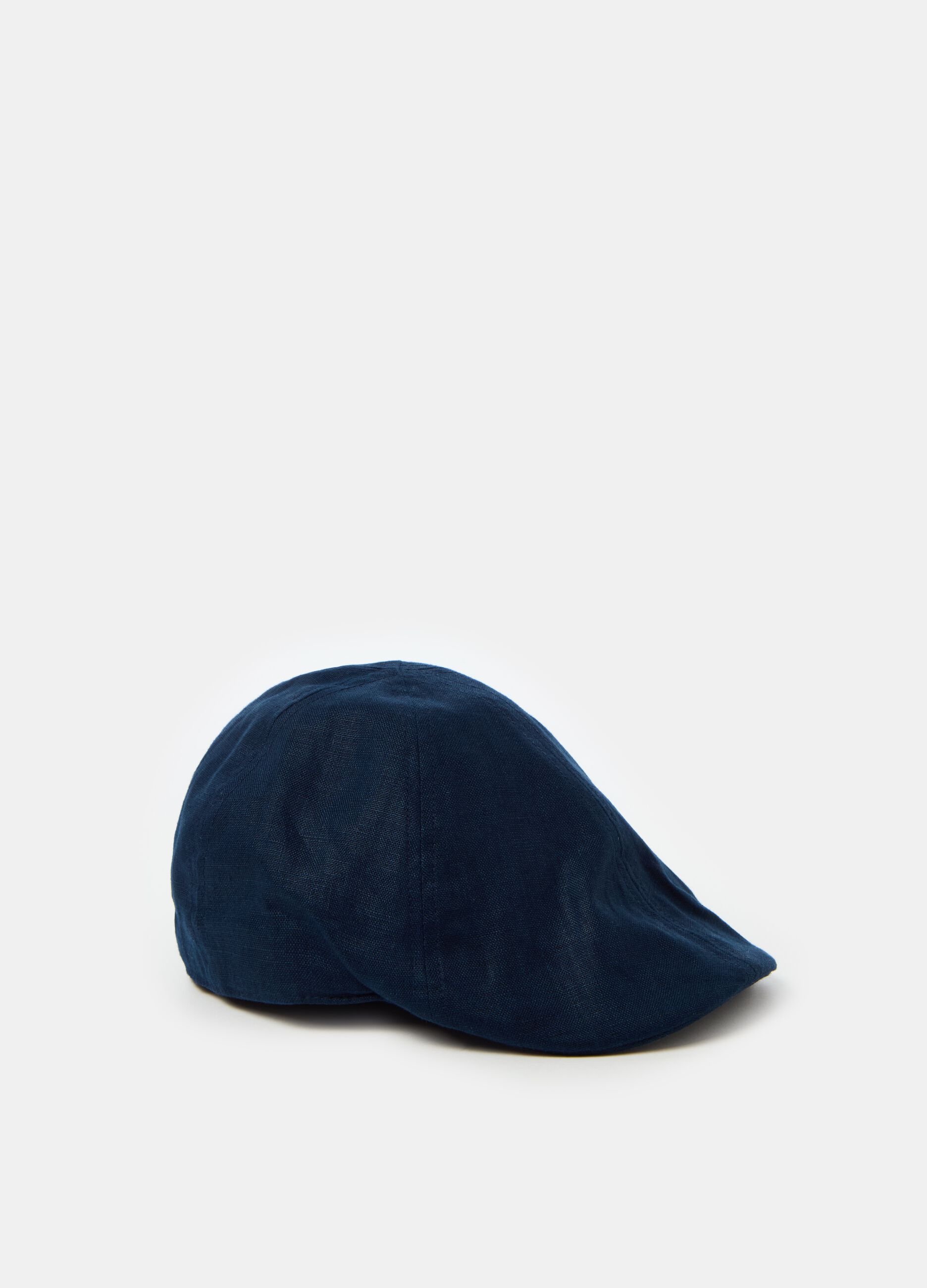 Linen flat cap