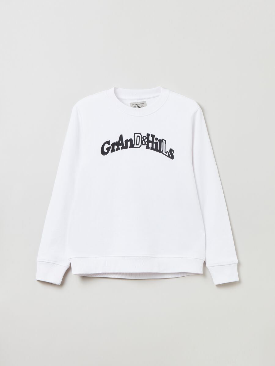 Cotton sweatshirt with Grand&Hills print_0