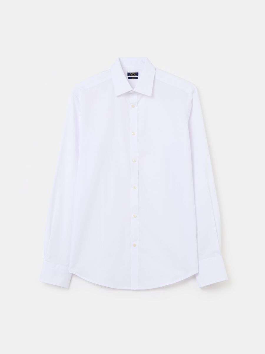 Slim-fit shirt with cut-away collar_4