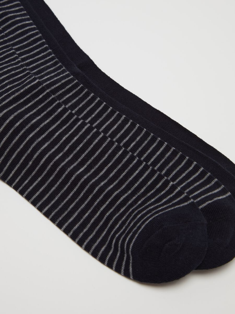 Five-pair pack short socks with striped pattern_2