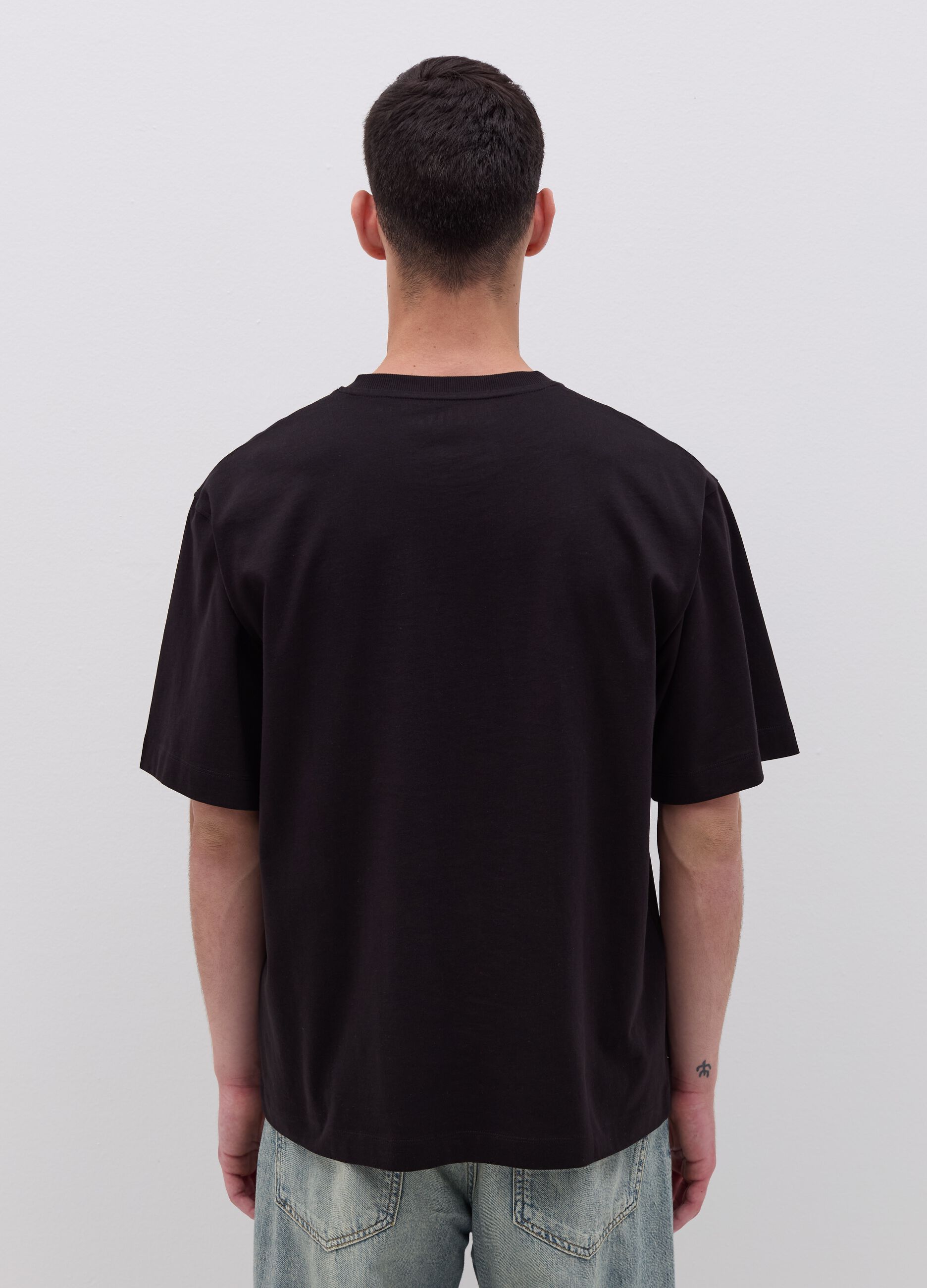 Cotton T-shirt with round neck