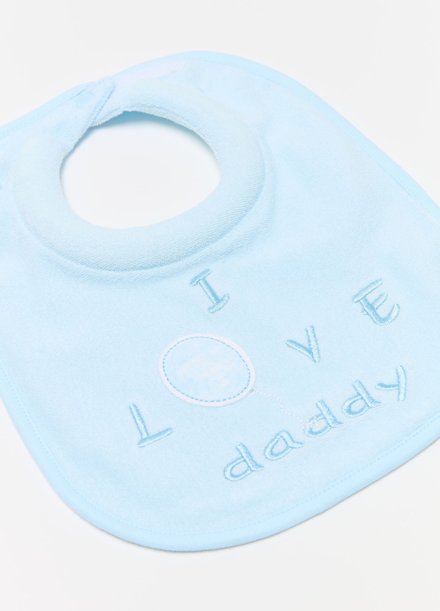 Two-pack bibs in terry with embroidery