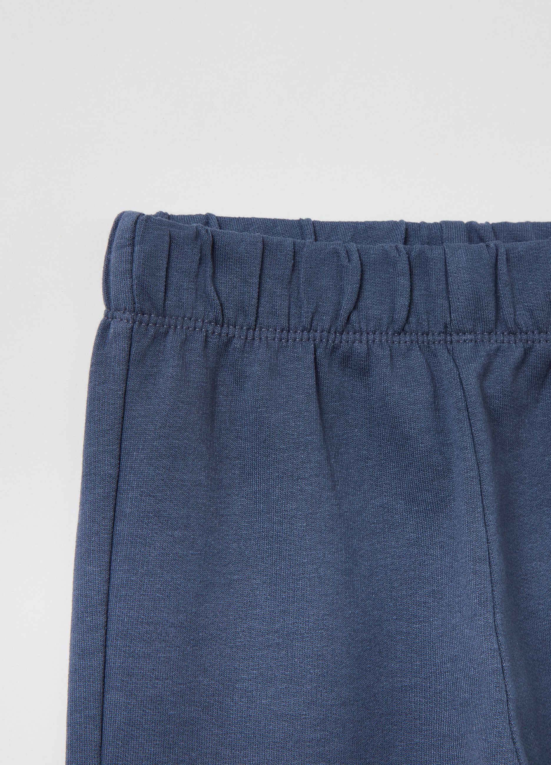 Fleece joggers with elasticated edging