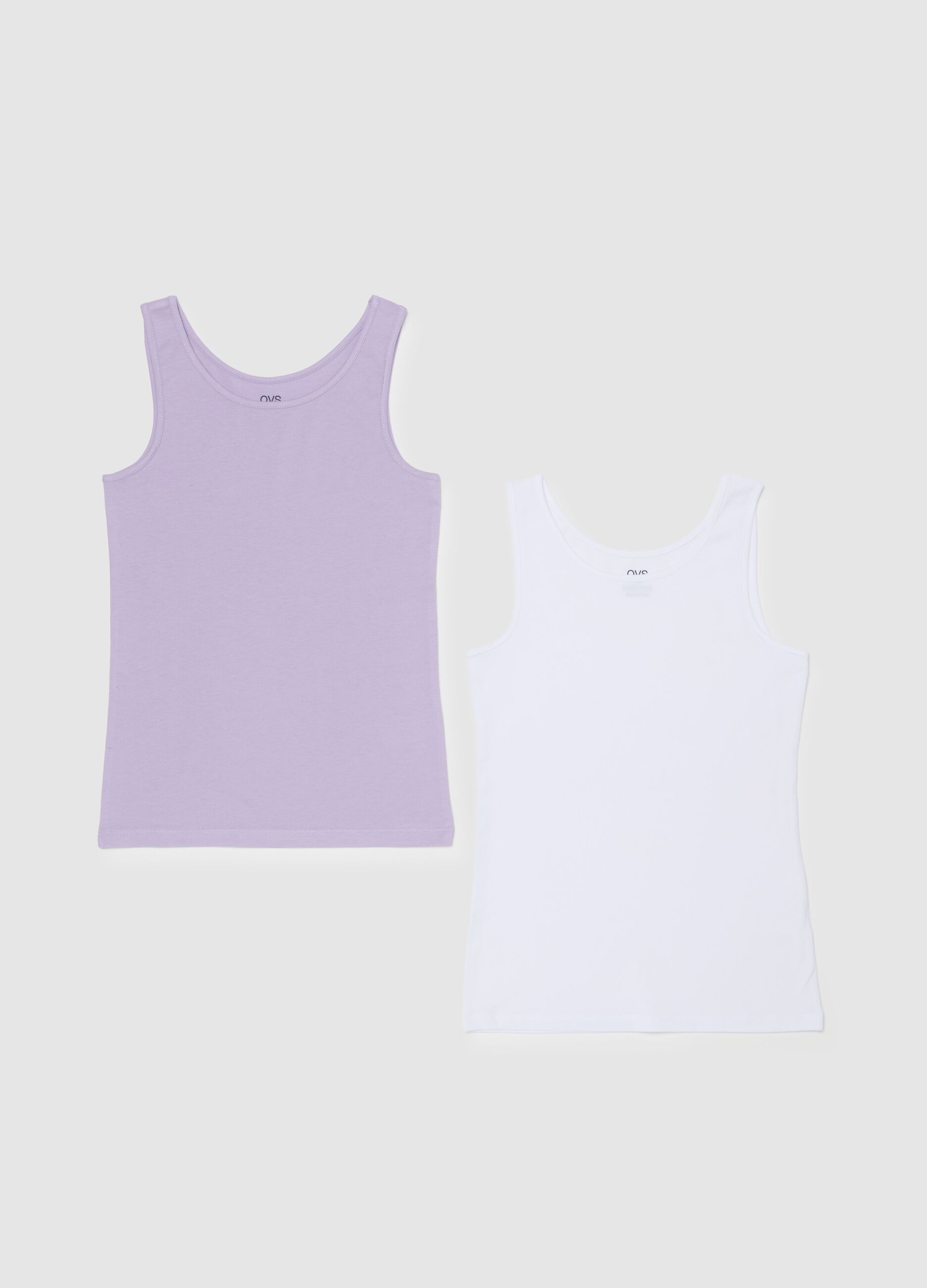 Two-pack organic cotton vests