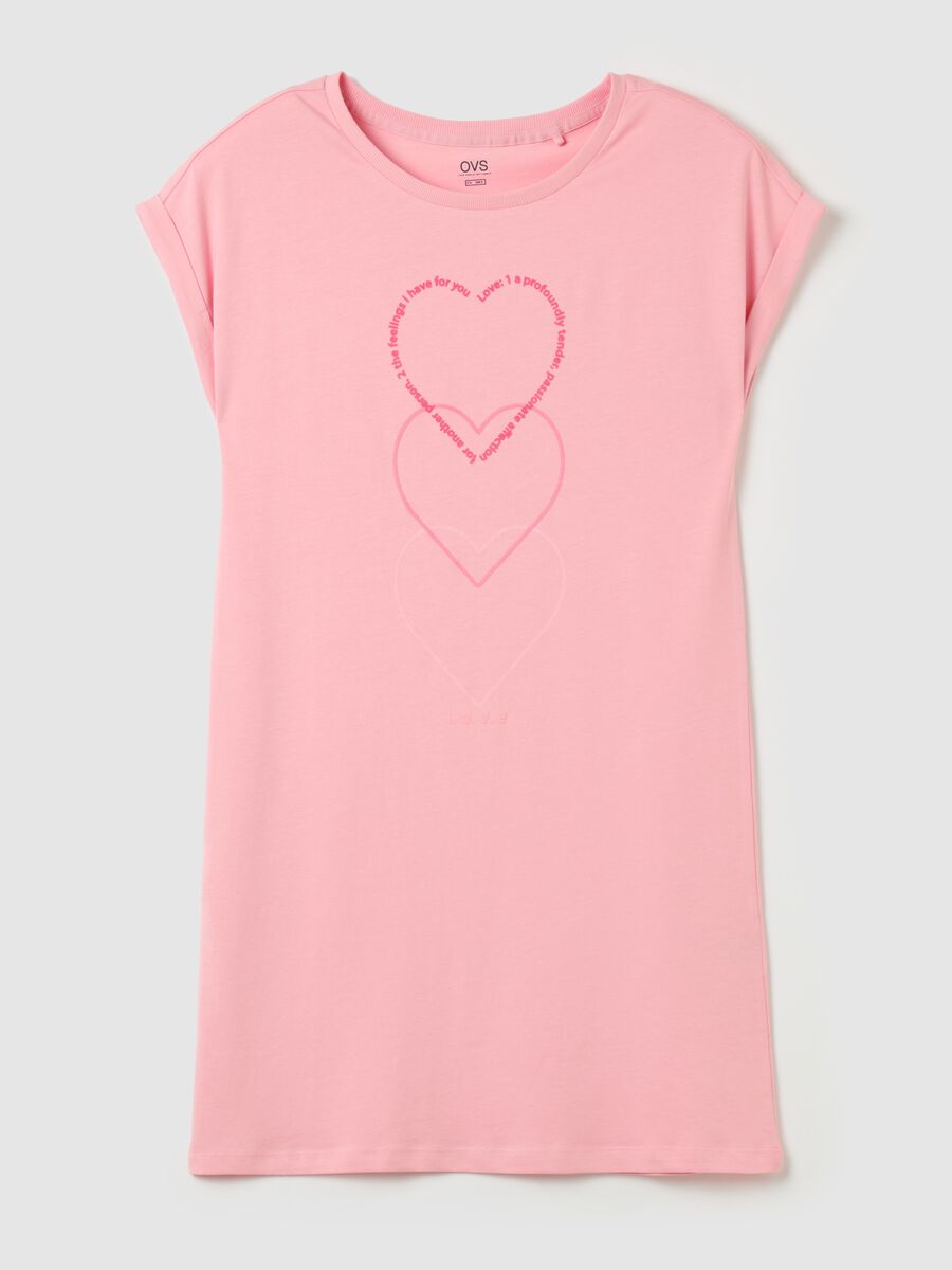 Short nightdress with hearts print_0