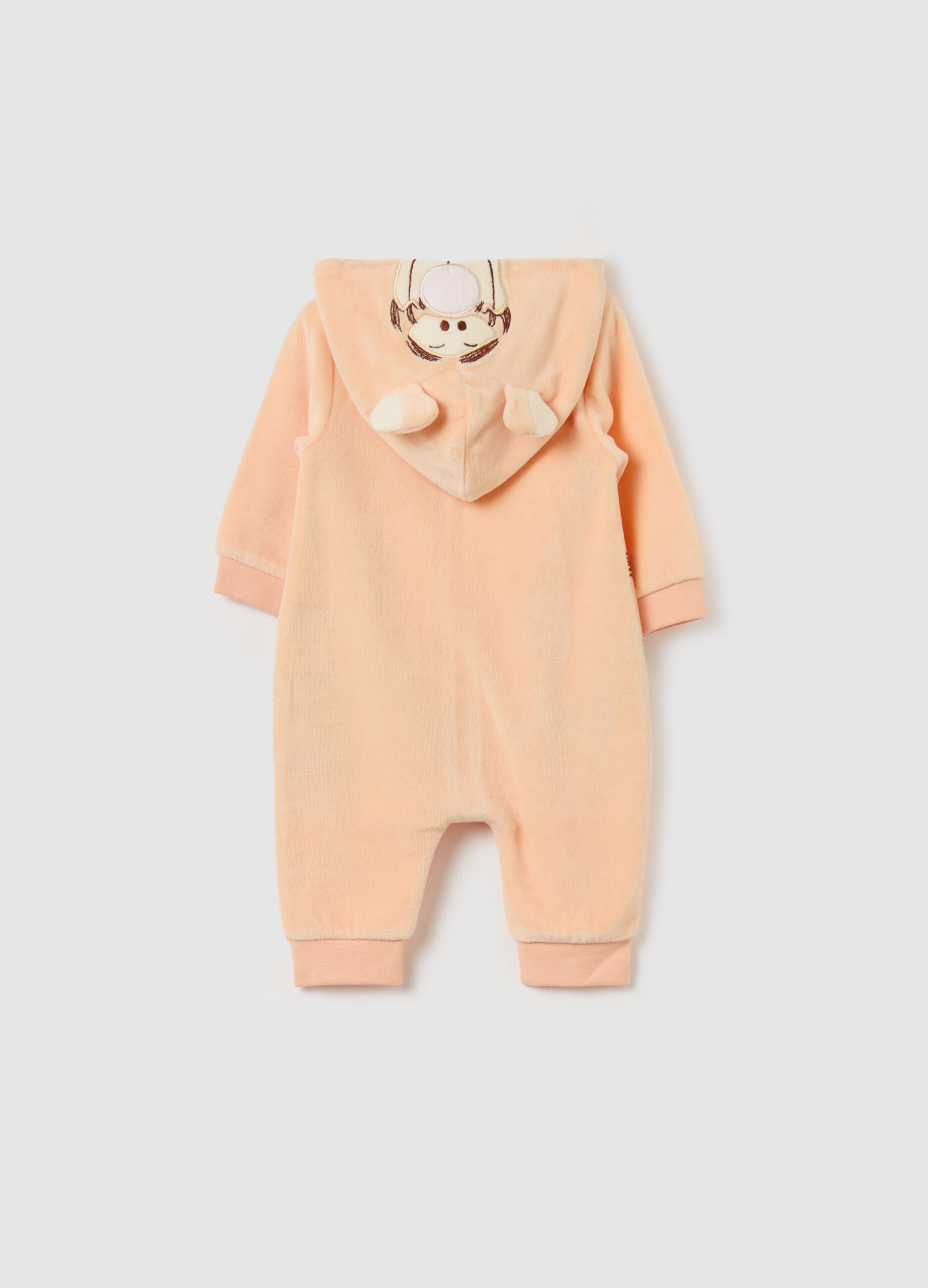 Velour onesie with Tigger embroidery