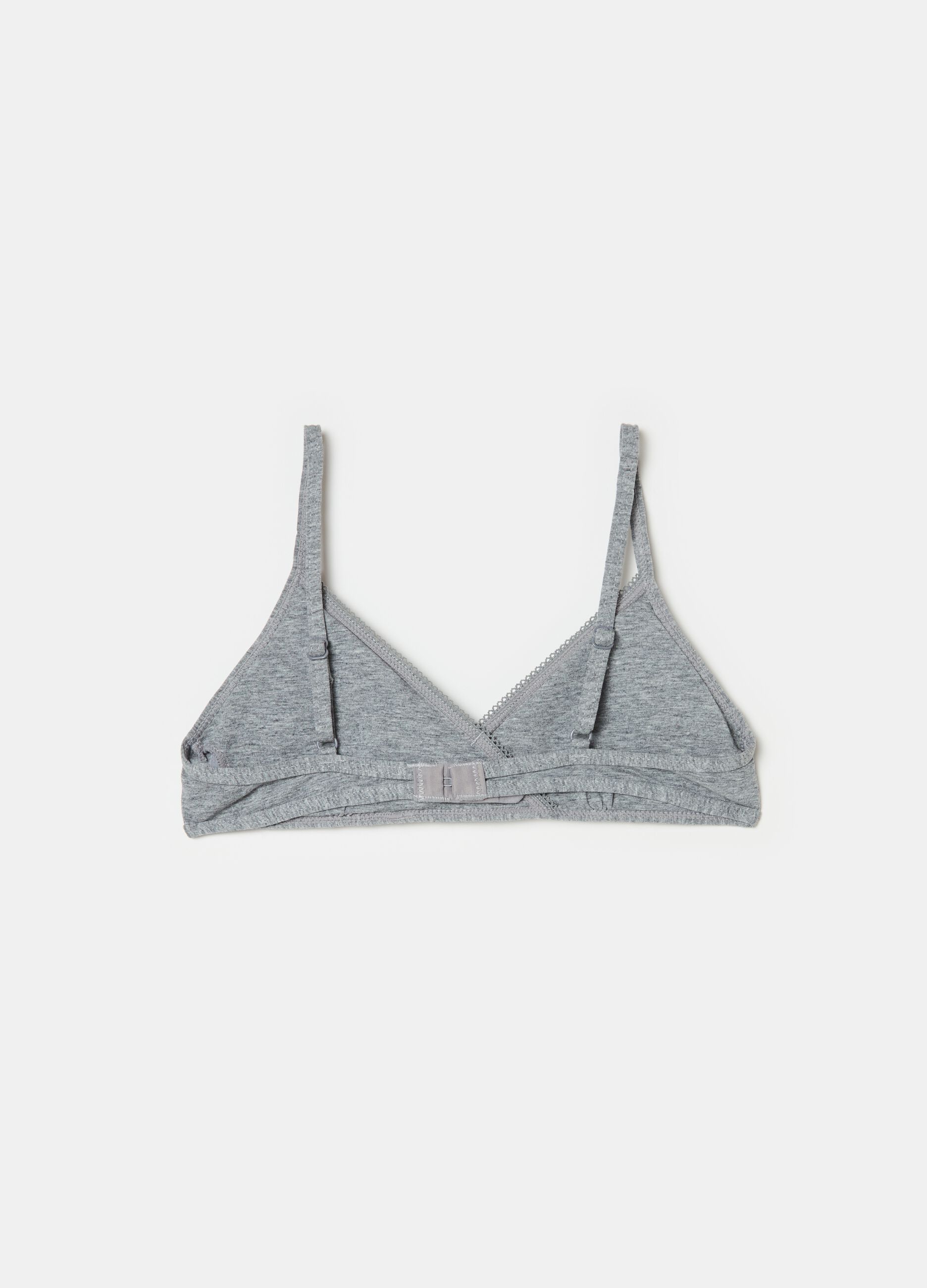 Semi-padded triangle bra