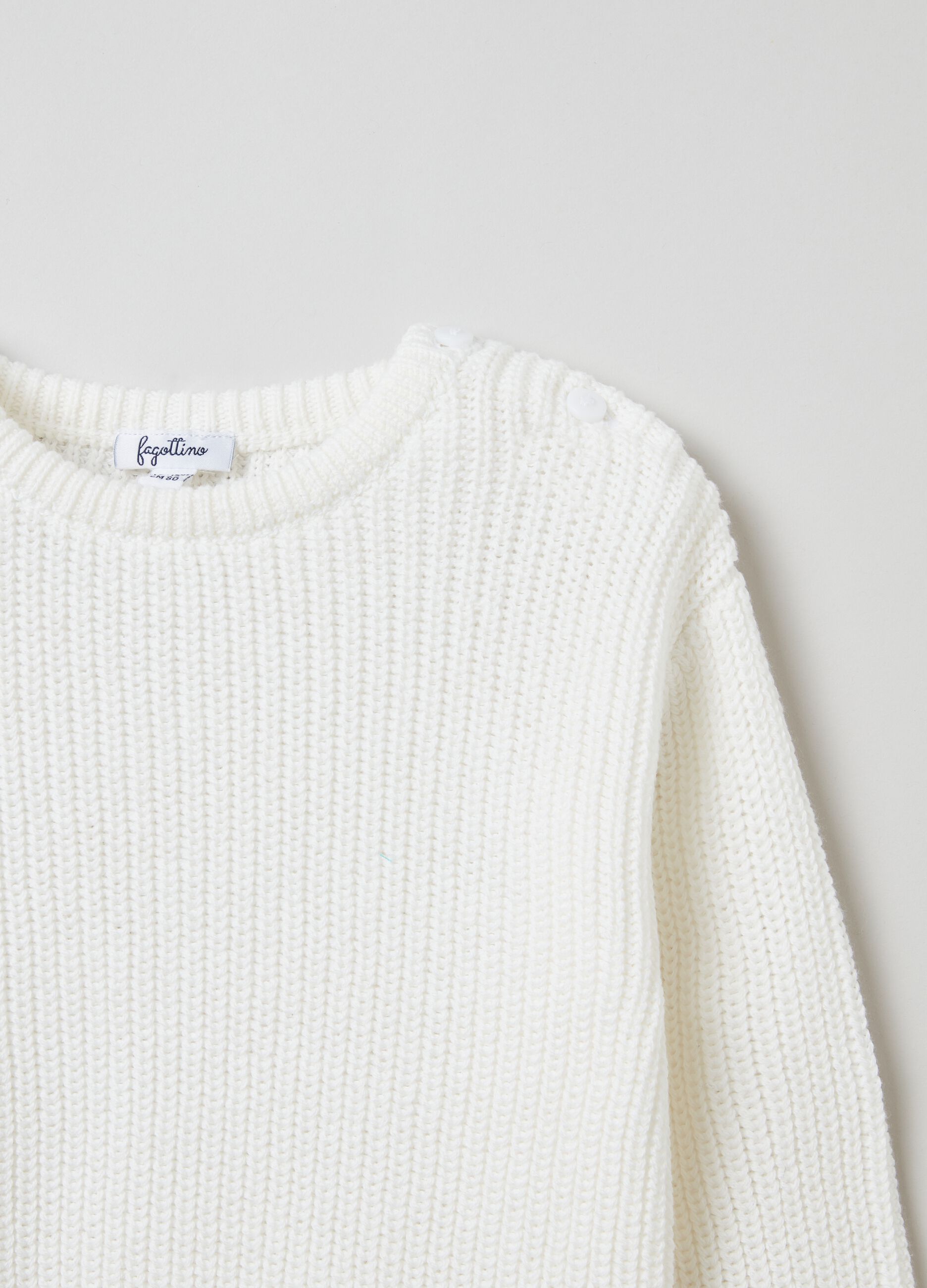 Ribbed cotton pullover