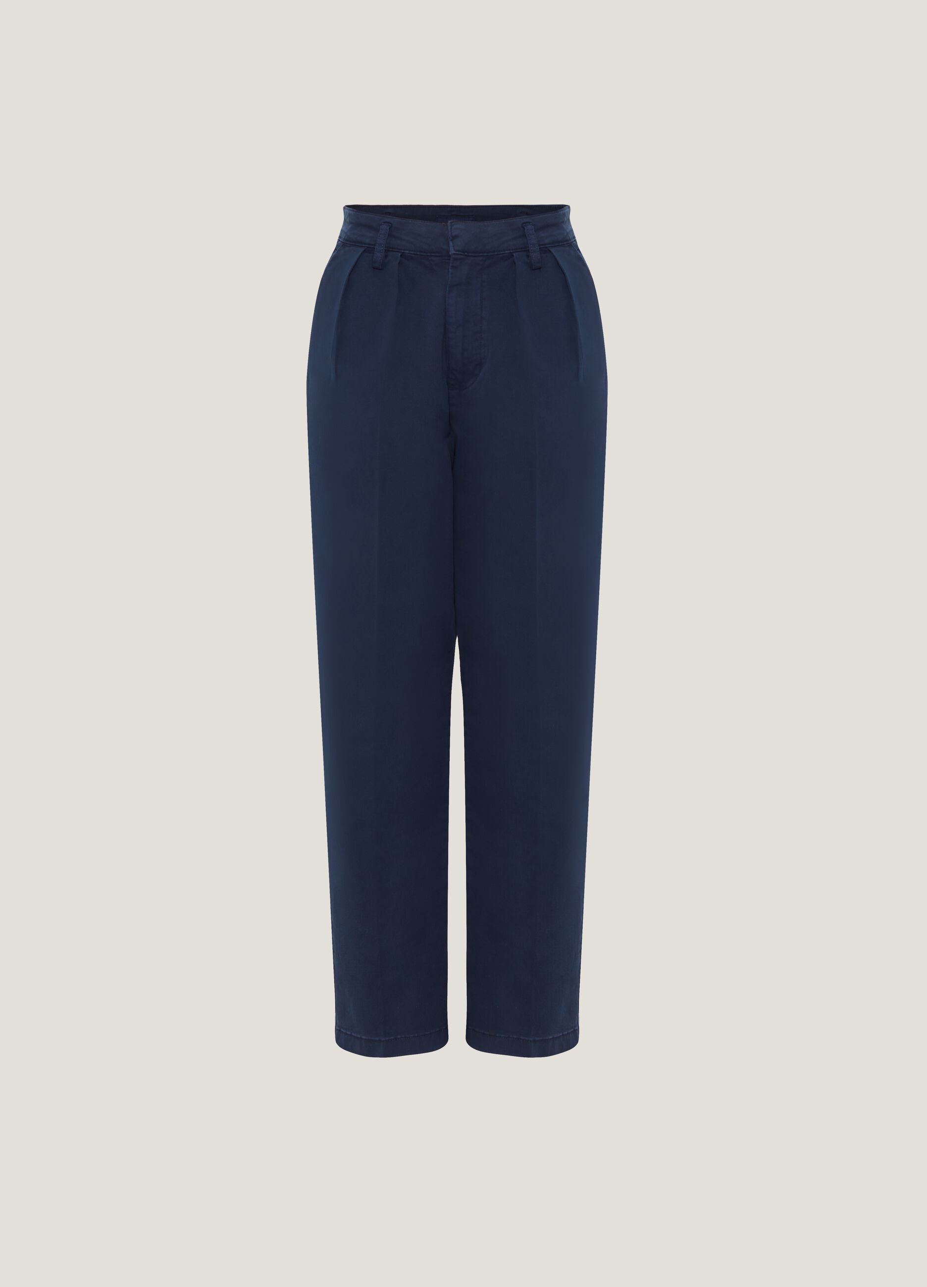 Cropped chino trousers with darts