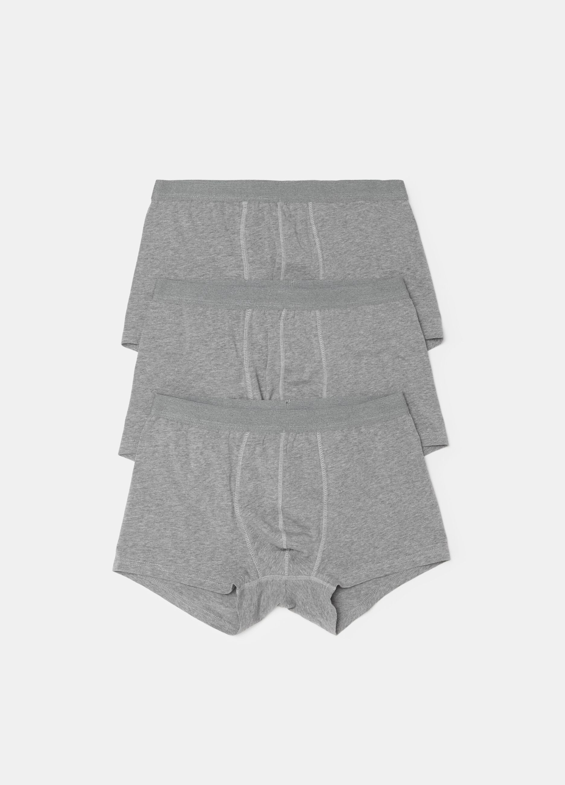 Three-pack boxer shorts with external elastic