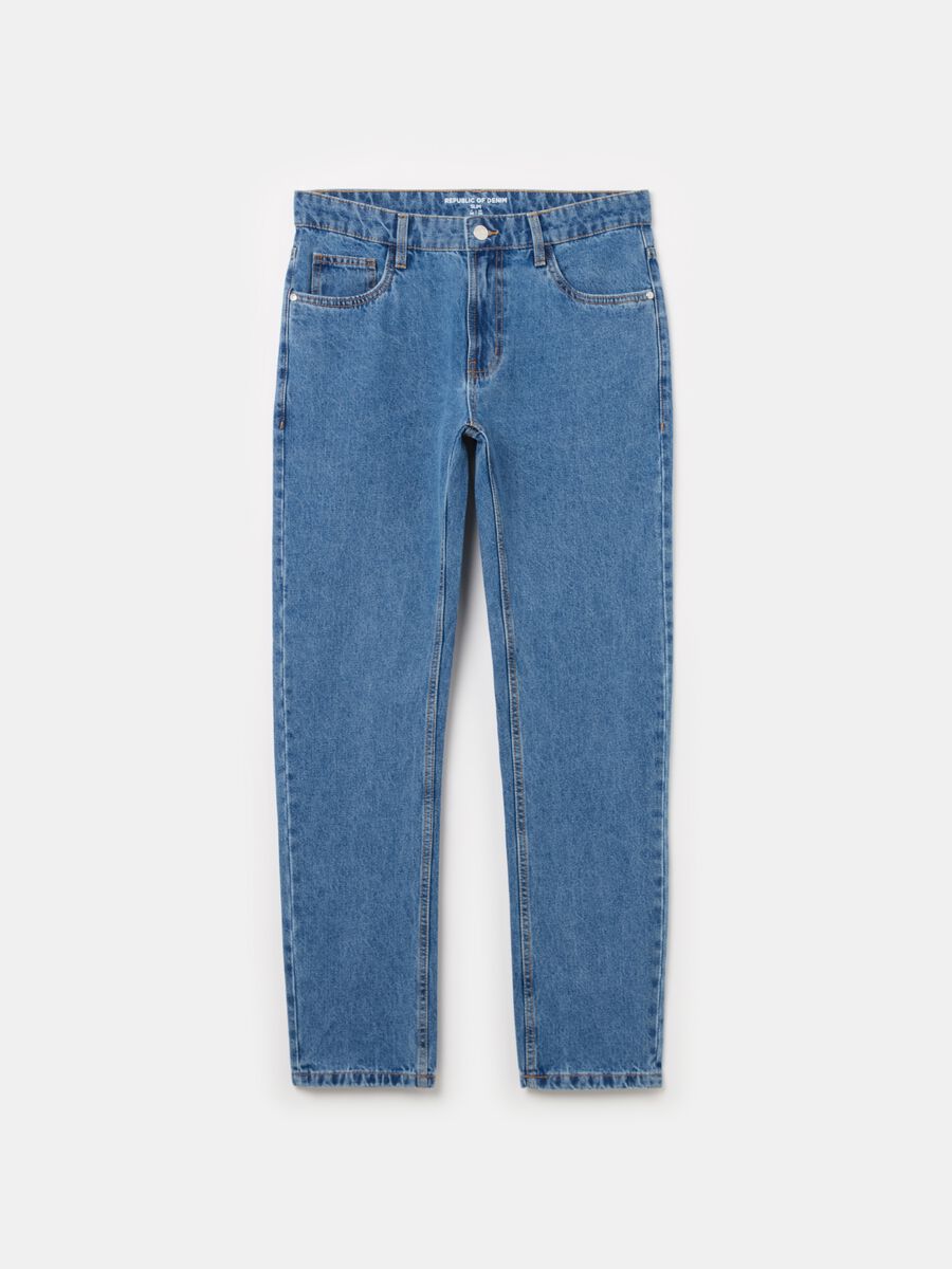 Slim-fit acid-wash jeans_4