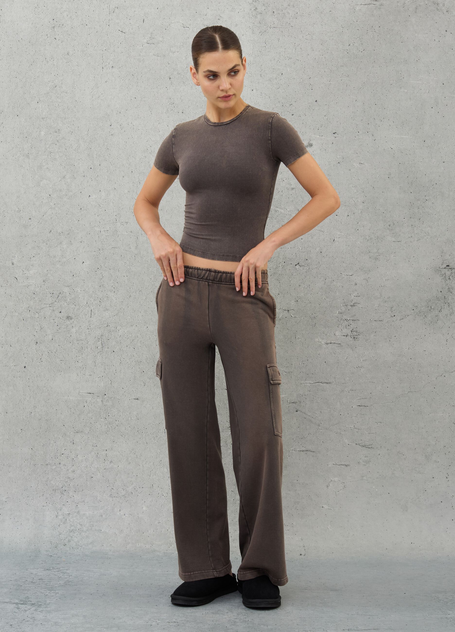 Cargo Sweatpants Vintage Brown