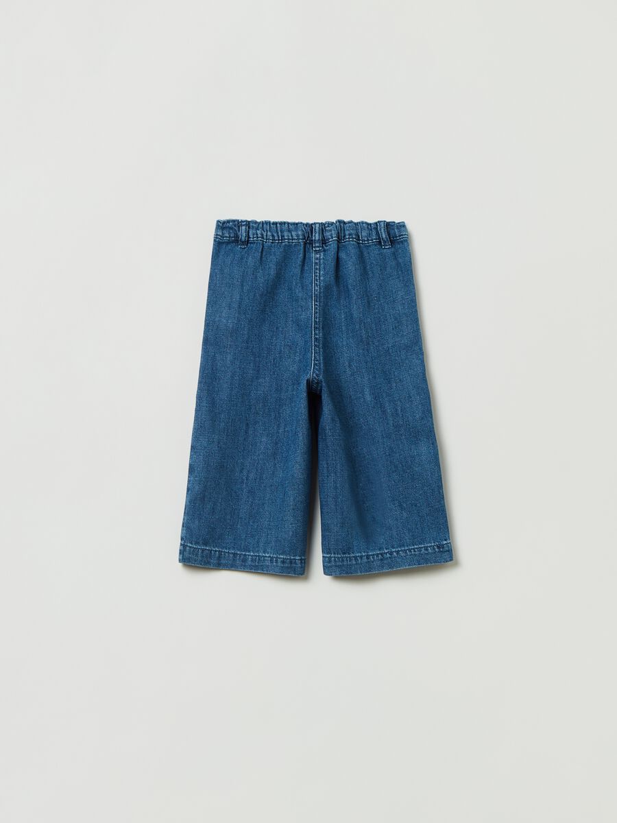 Jeans culotte in cotone e Lyocell_1