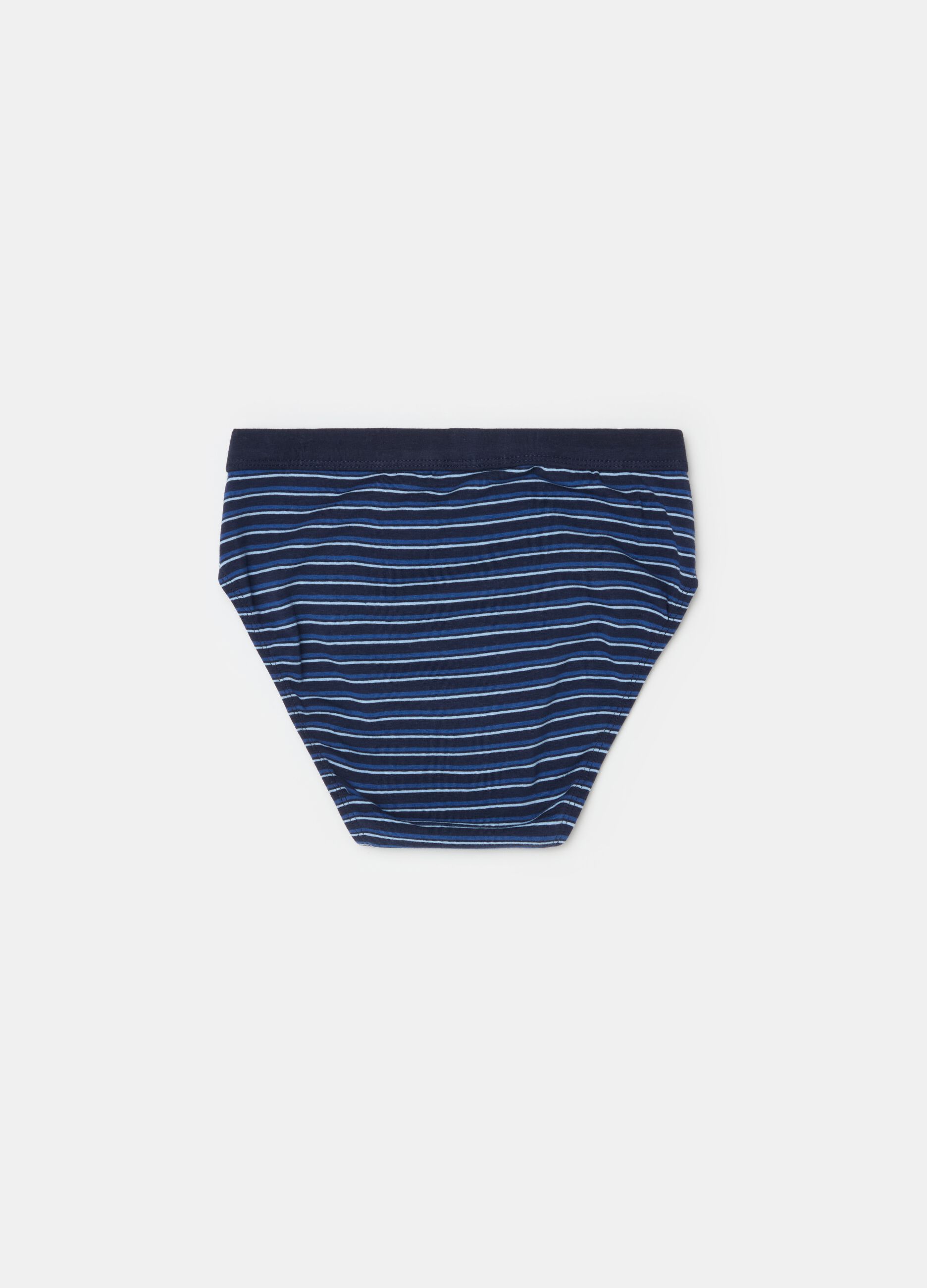 Striped organic cotton briefs