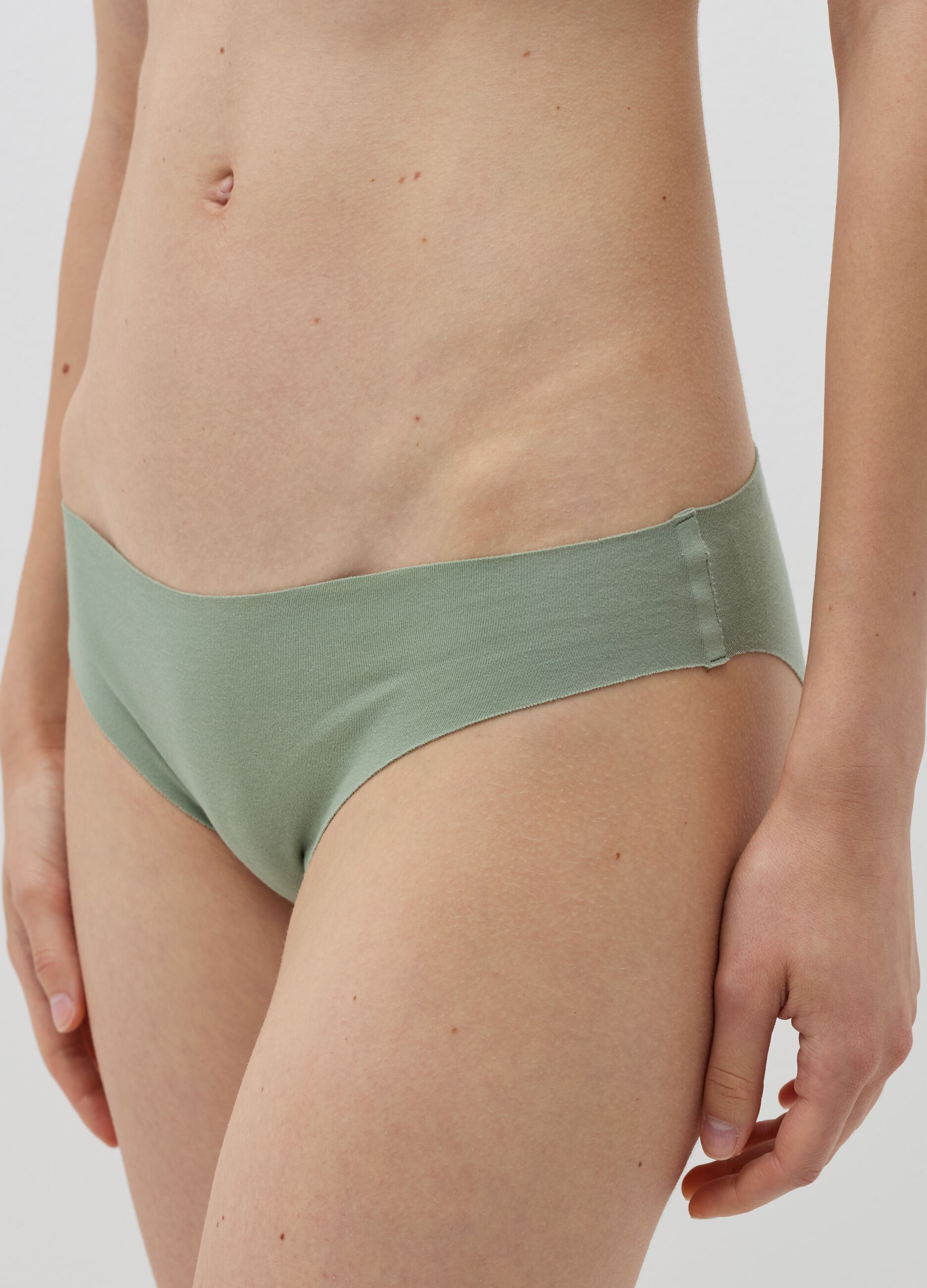 Slip in cotone bio stretch con taglio laser