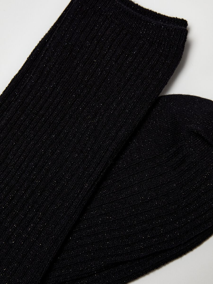 Stretch midi socks with lurex_2