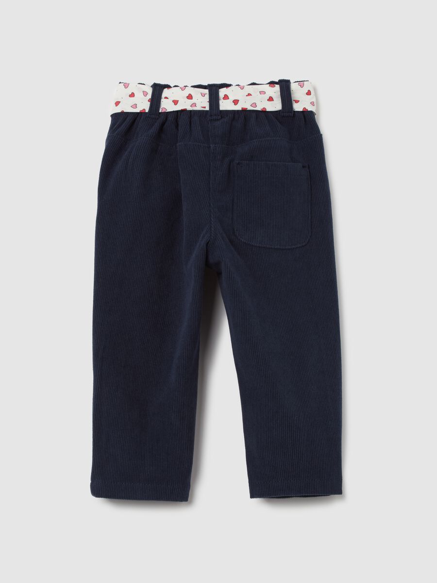 Corduroy trousers with belt_1