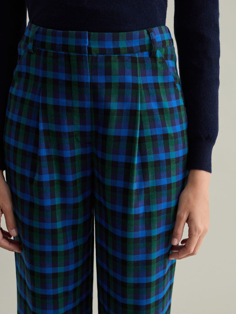 Wide-leg trousers with check pattern_2