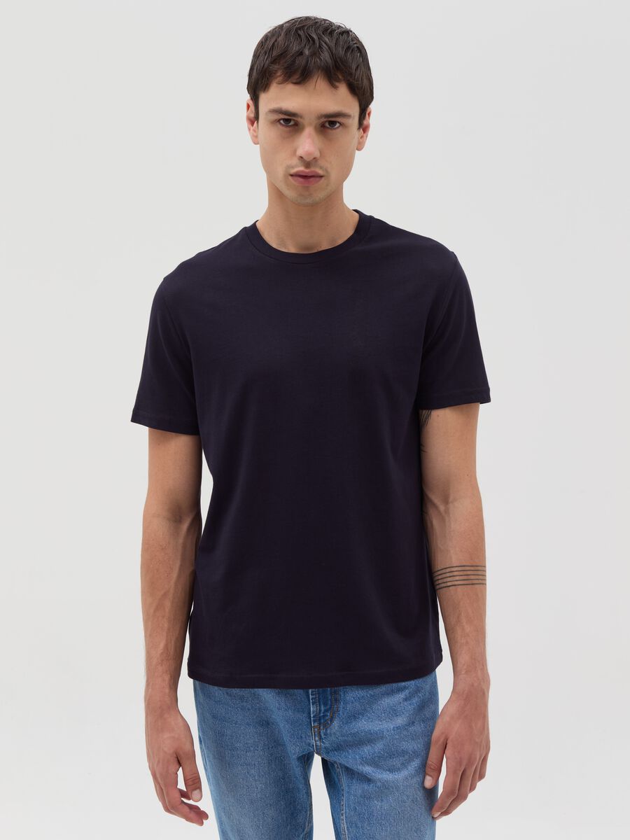 Cotton T-shirt with round neck_1