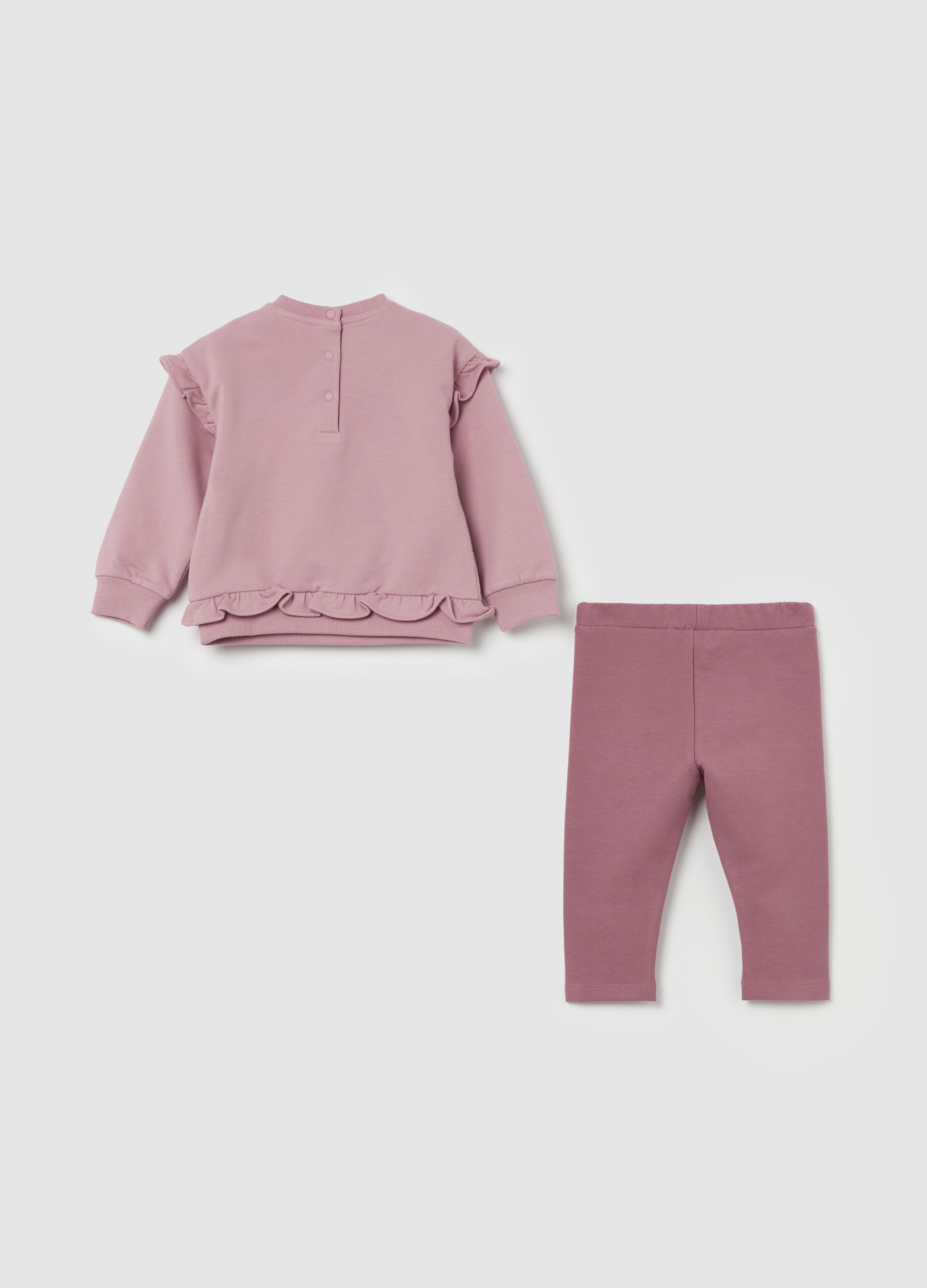 Jogging set in cotone bio stampa Minnie