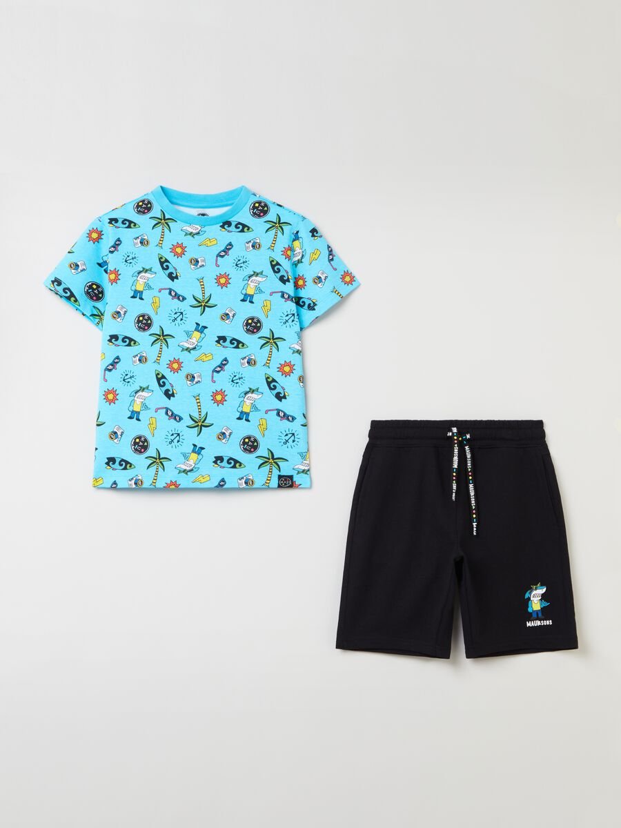 Jogging set in cotone stampa Maui and Sons_0