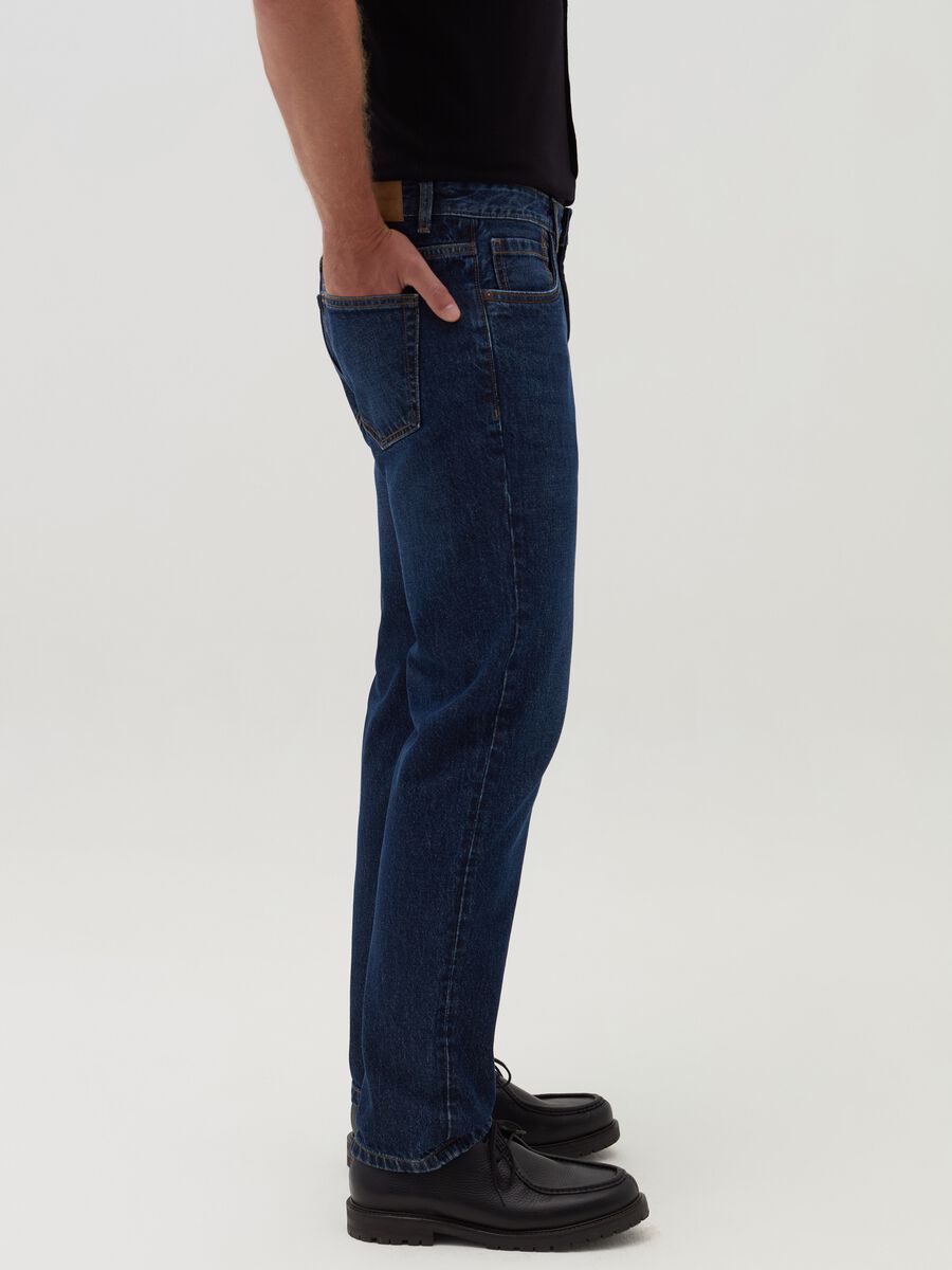 Regular fit jeans with discolouring_3