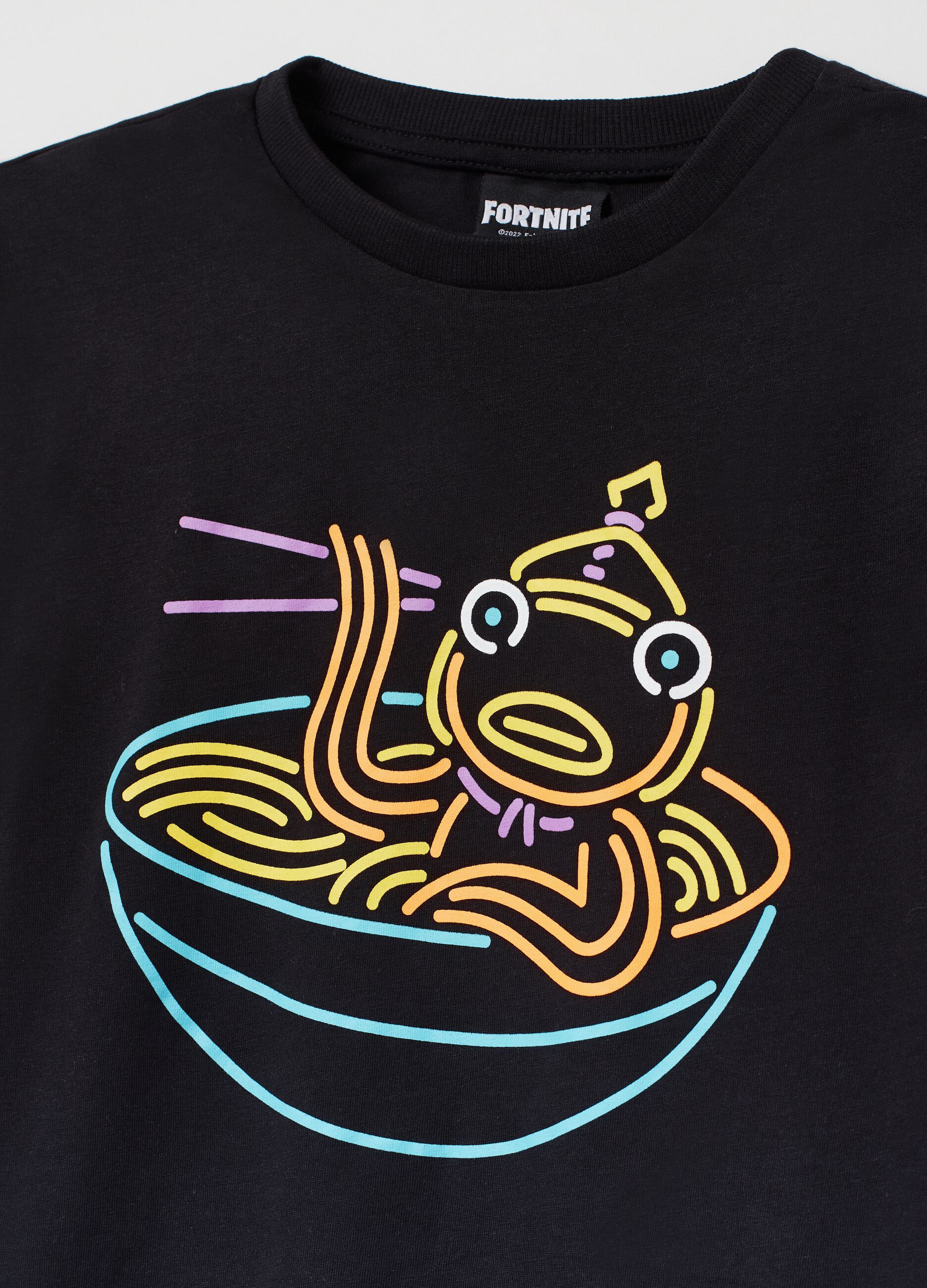 Cotton T-shirt with Fortnite print