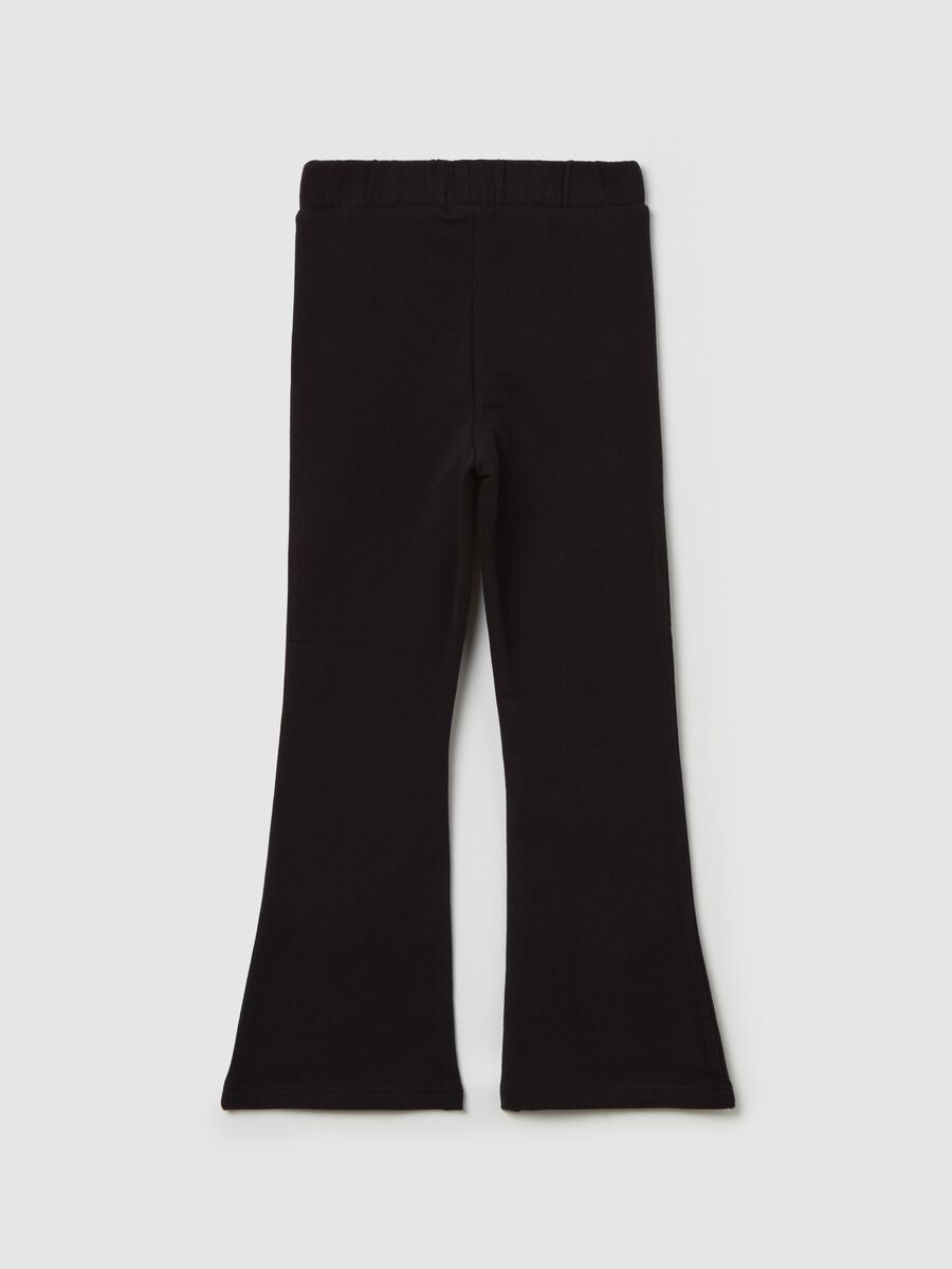 Flare-fit leggings in stretch cotton_1