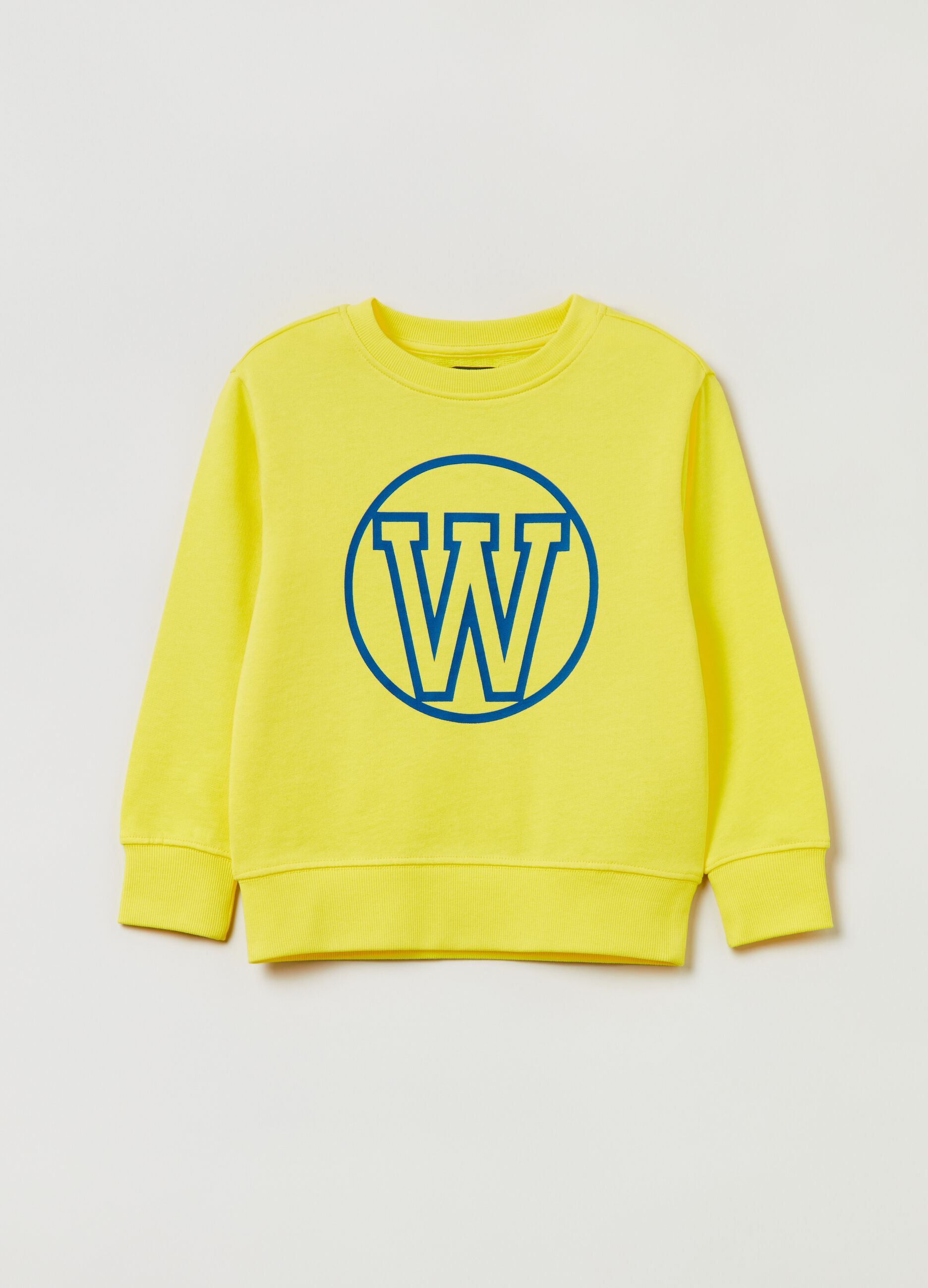 French terry sweatshirt with lettering print