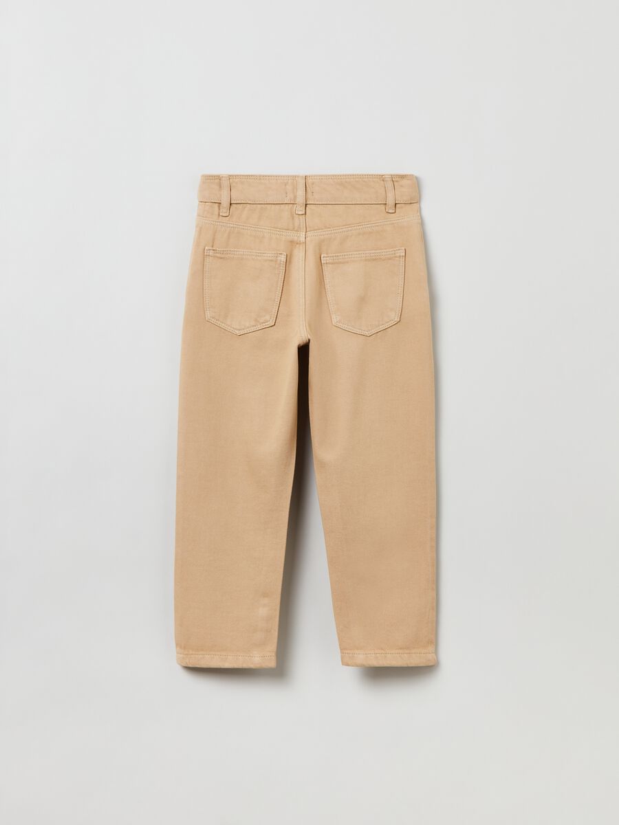 Pantaloni in cotone con pinces _1