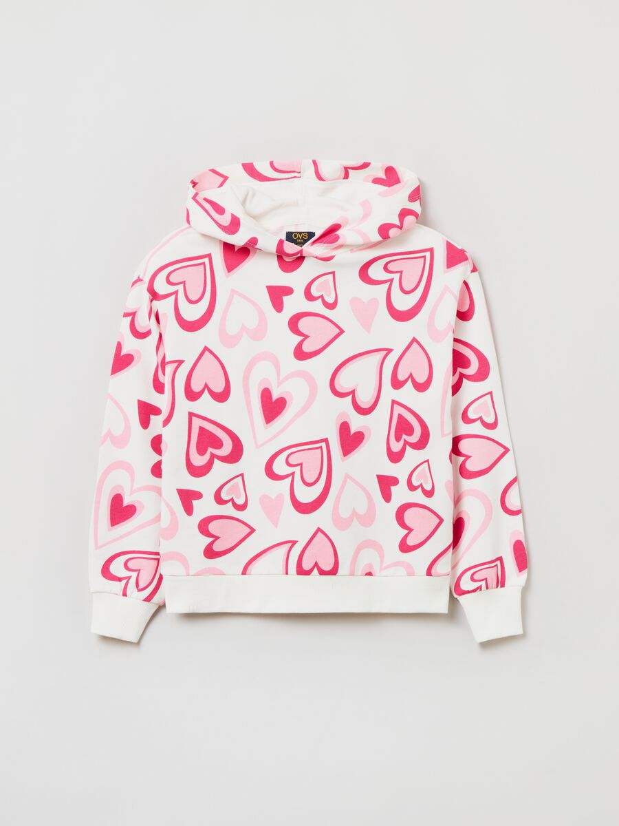 Hoodie with hearts print_0