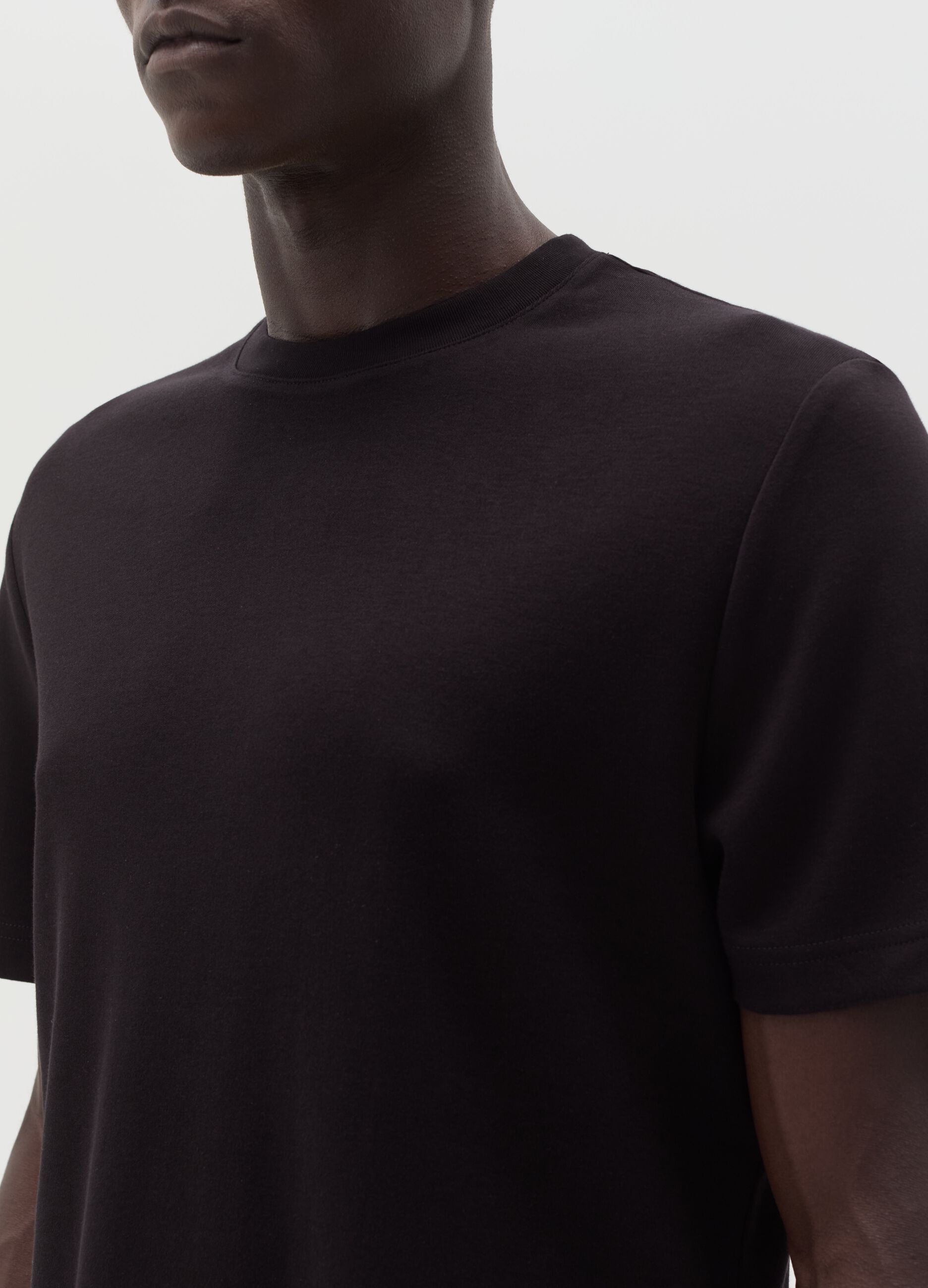 Interlock cotton T-shirt