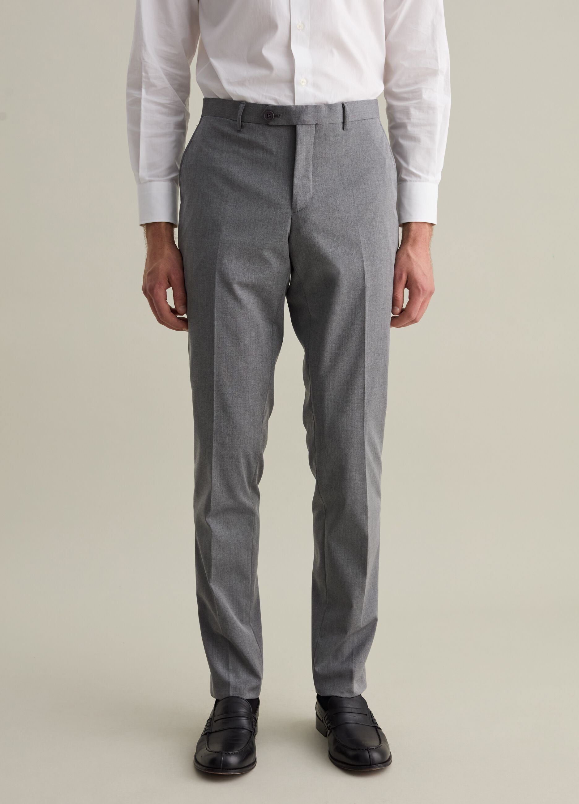 Slim-fit trousers in viscose blend