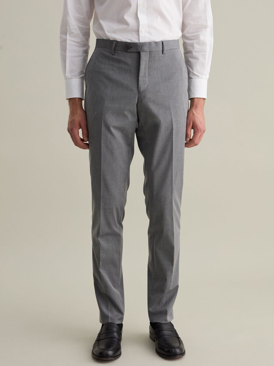 Slim-fit trousers in viscose blend_1