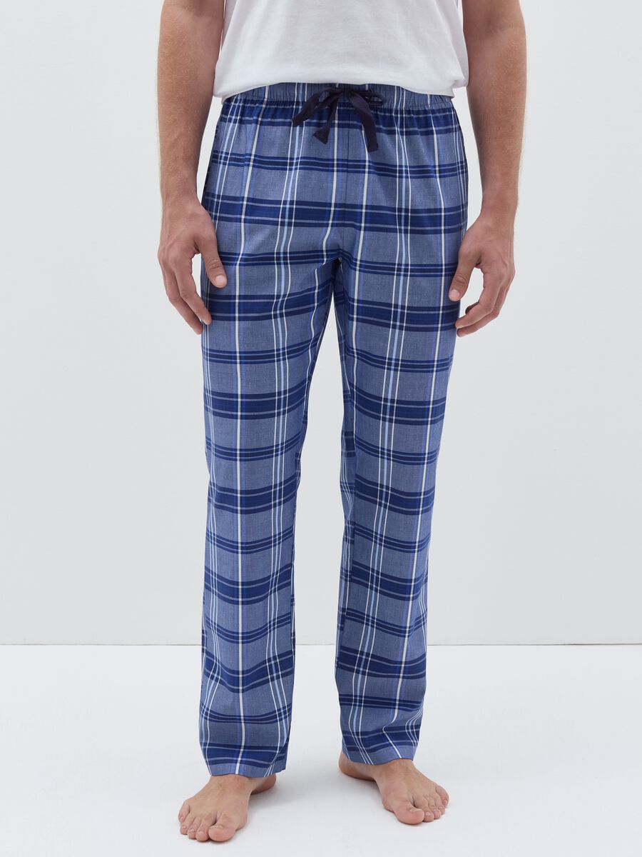 Pyjama trousers in patterned cotton_1