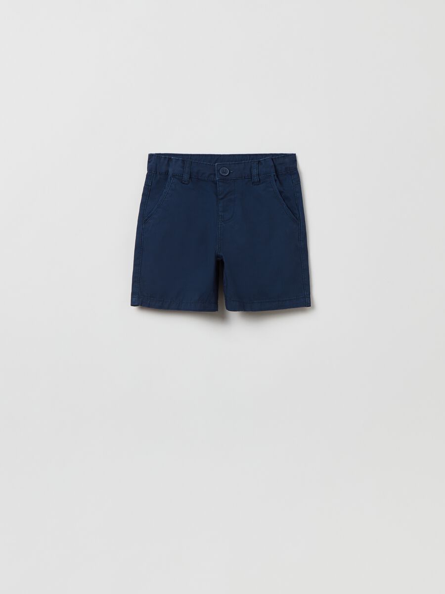 Cotton Bermuda shorts with pockets_0