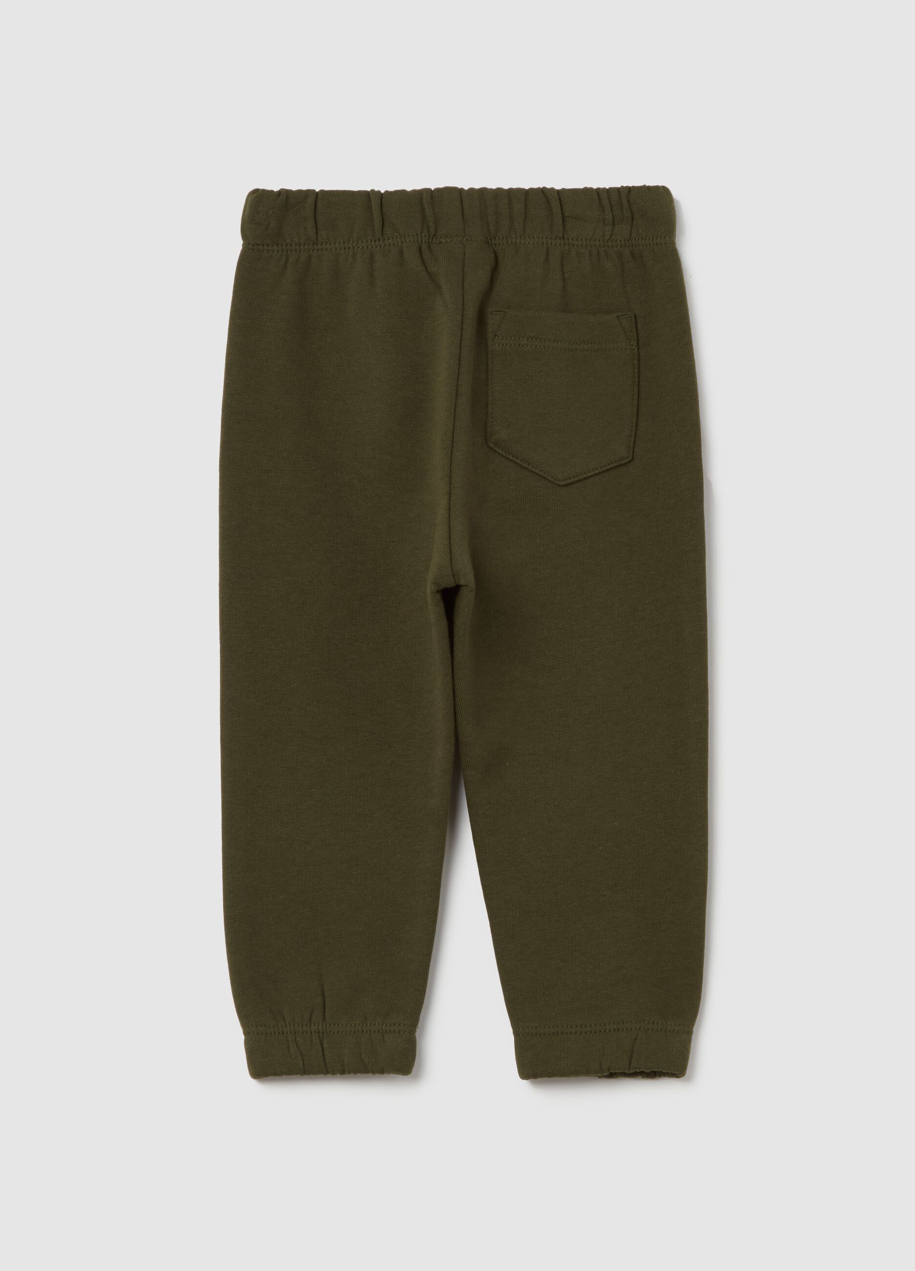 Fleece joggers with drawstring