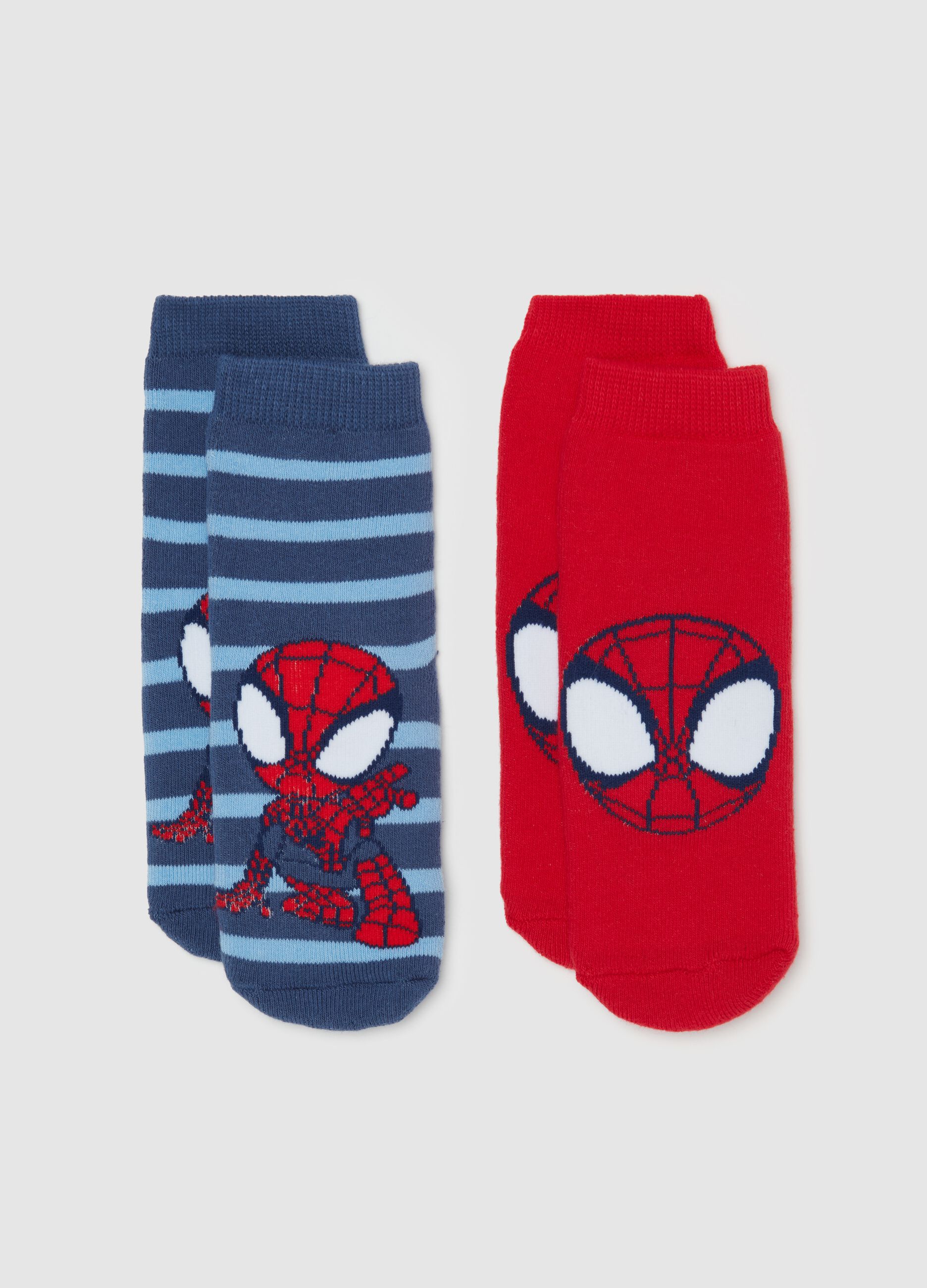 Two-pair pack Spider-Man slipper socks