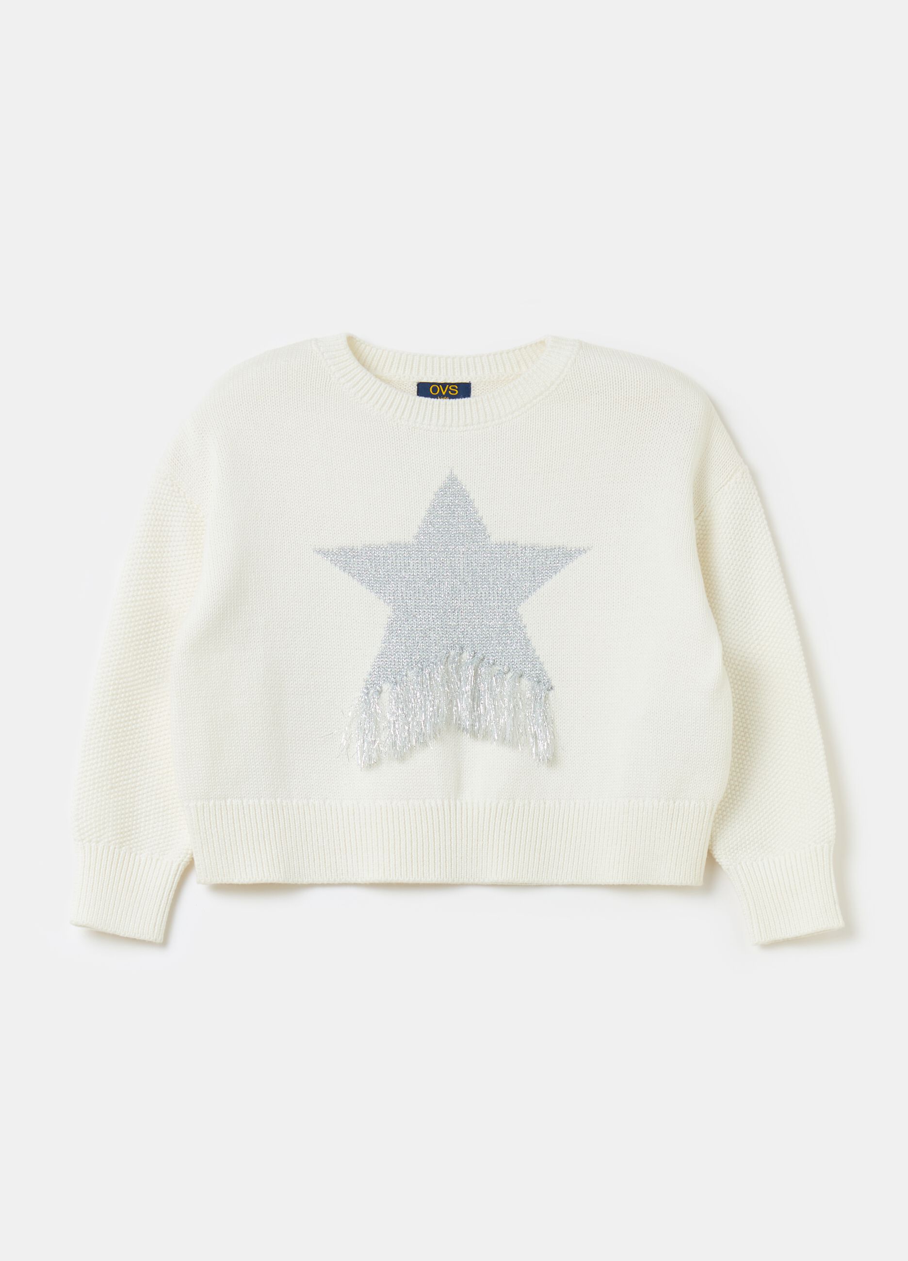 Cotton pullover with star design