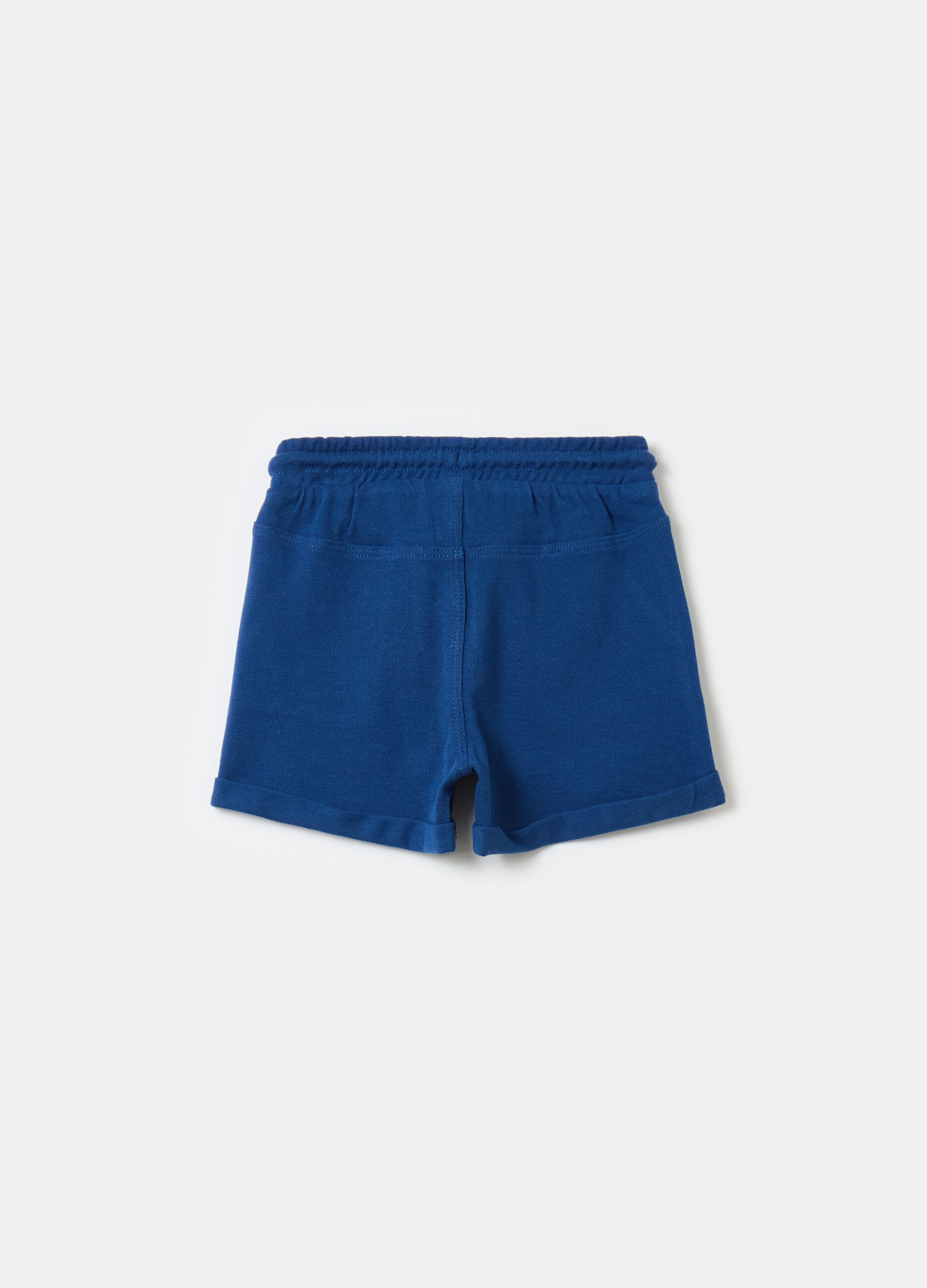 Piquet Bermuda shorts with drawstring