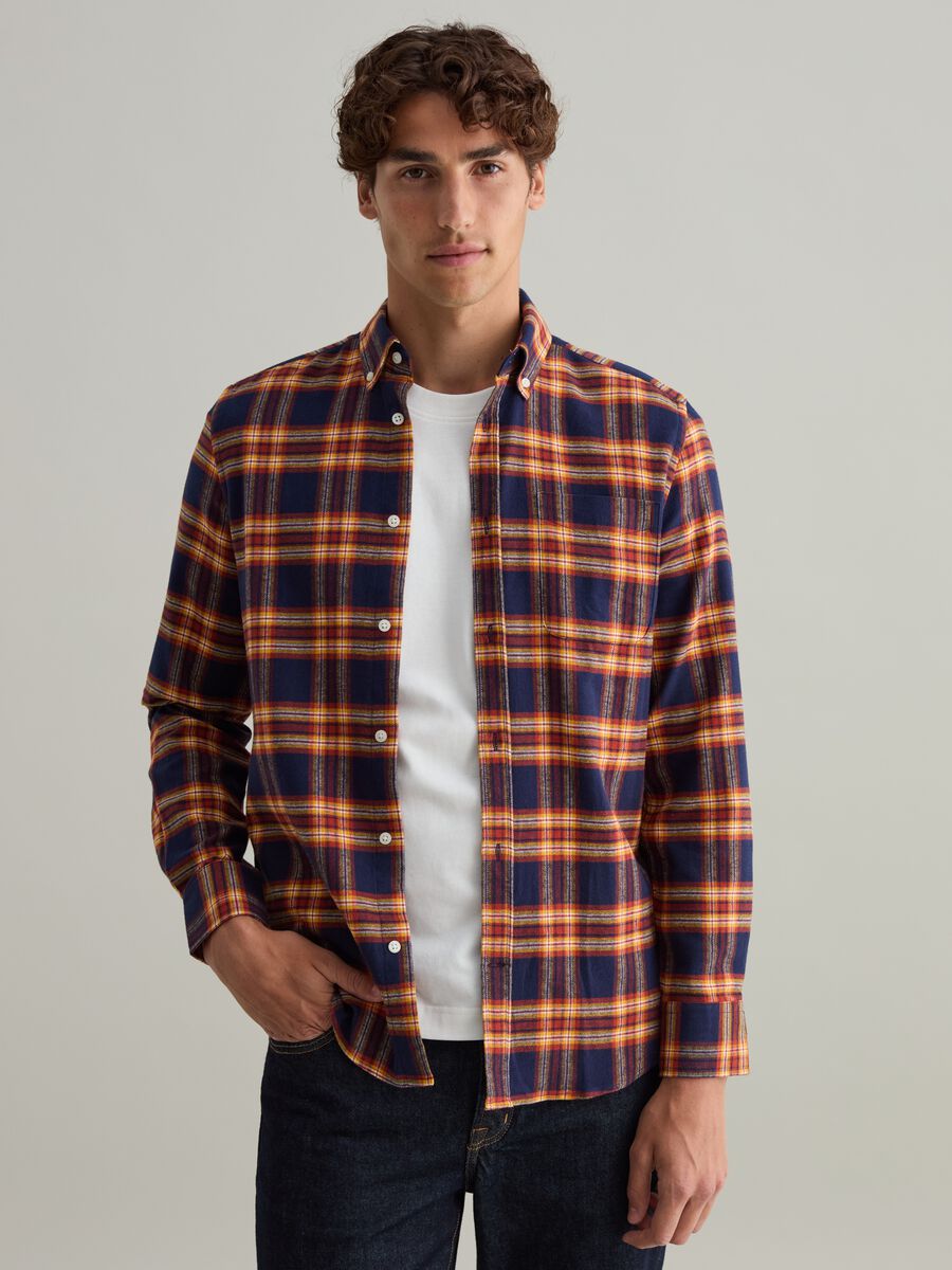 Flannel shirt with check pattern_1