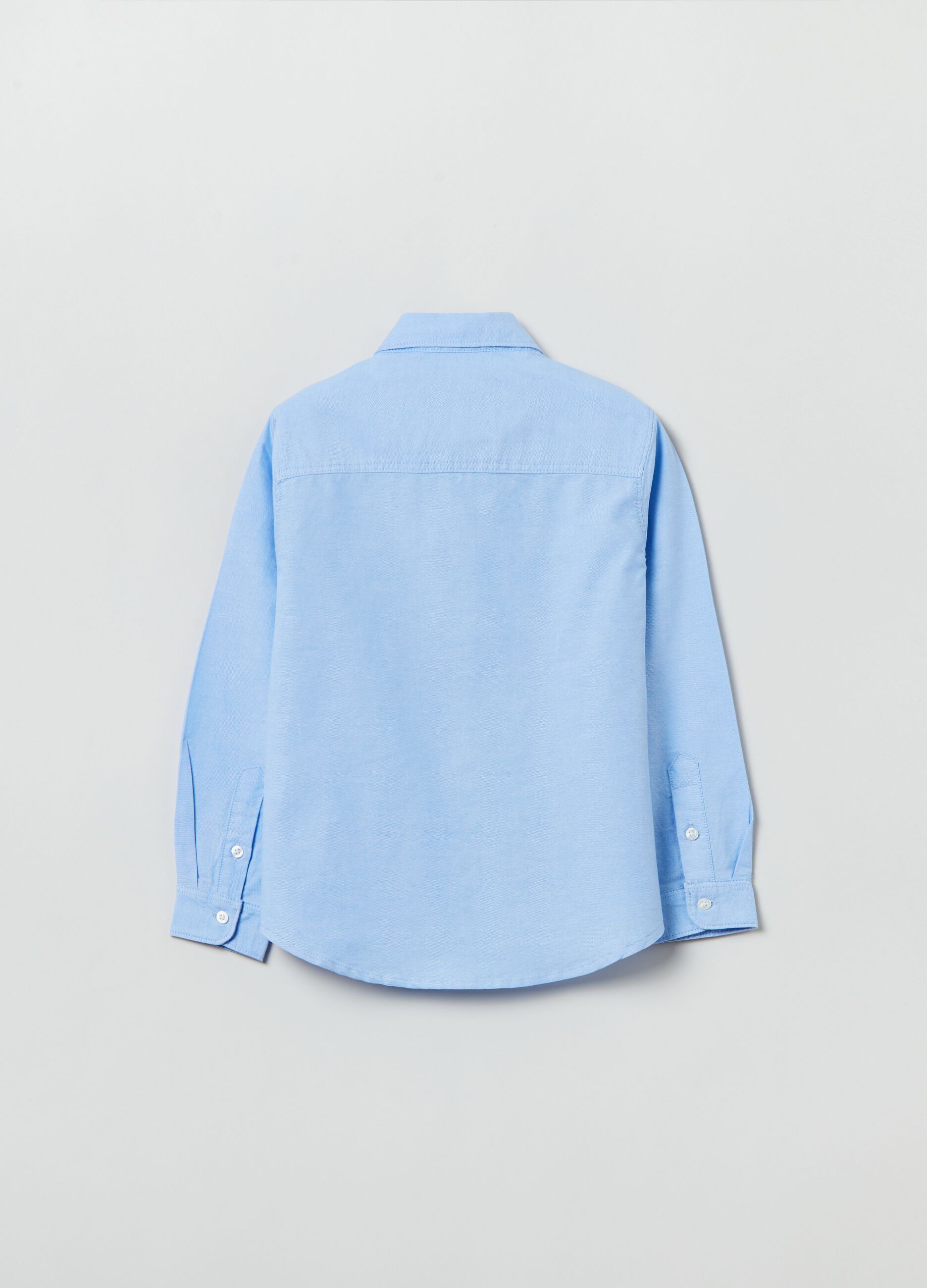 Camisa de algodón chambray