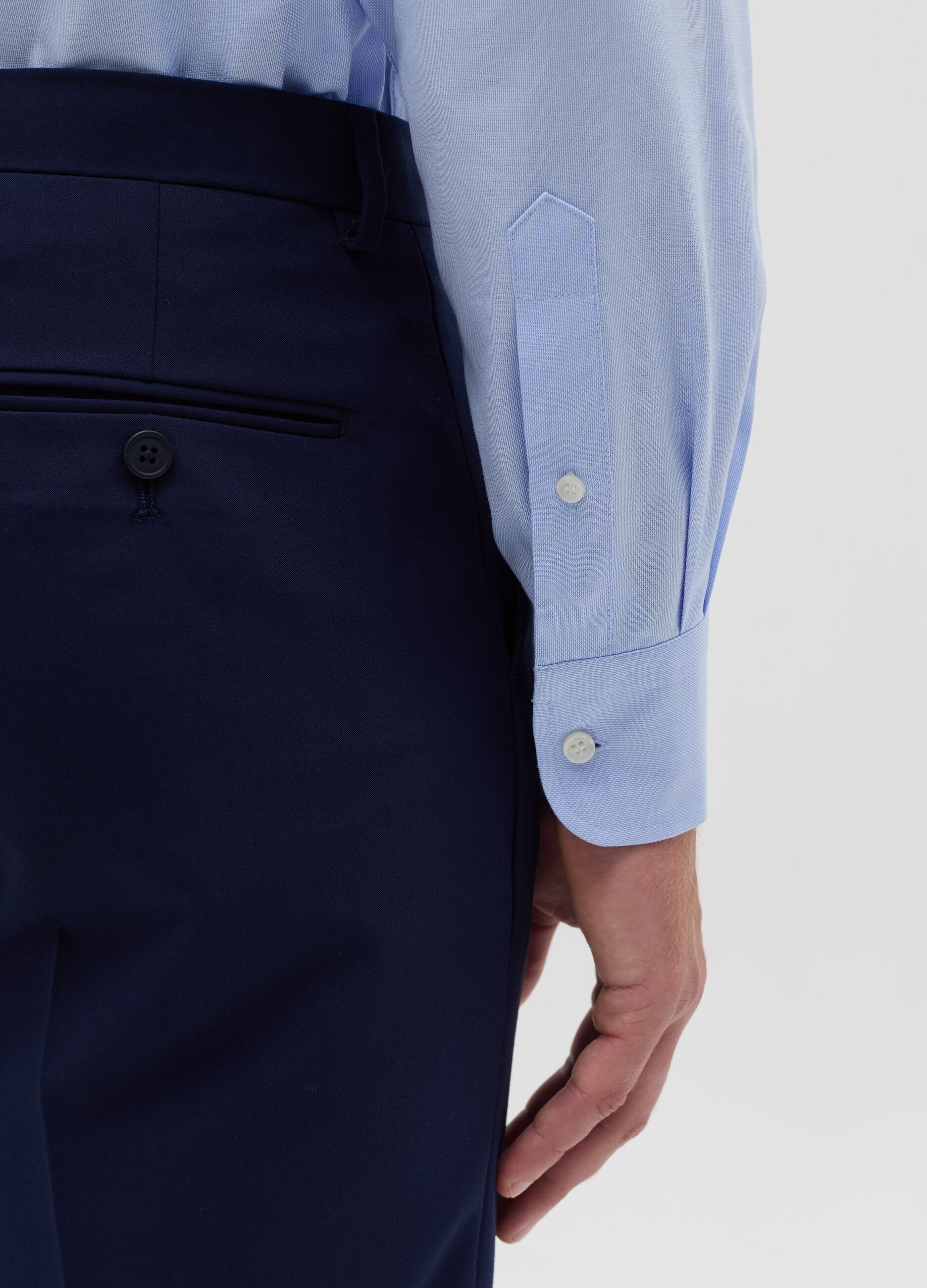 Regular-fit easy-iron shirt in Oxford cotton