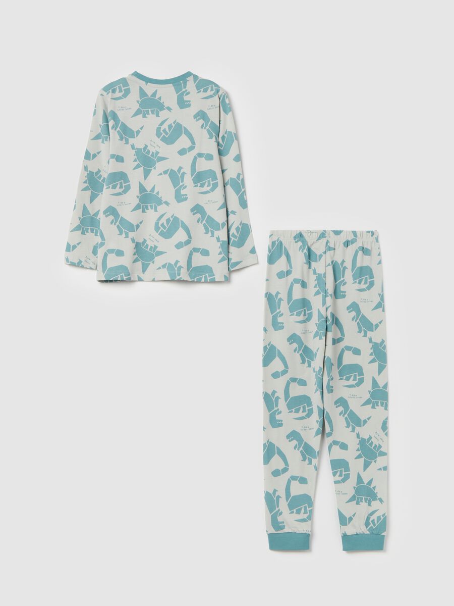 Organic cotton pyjamas with dinosaurs print_1