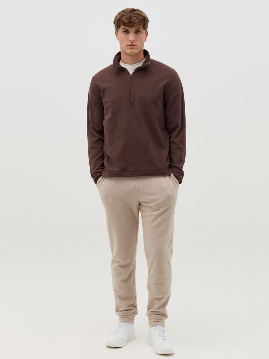 Half-zip sweatshirt in fleece_0