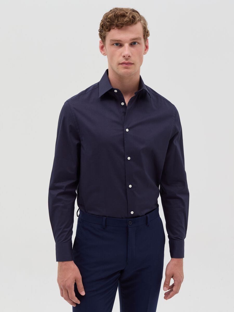 Regular-fit shirt in stretch cotton_0