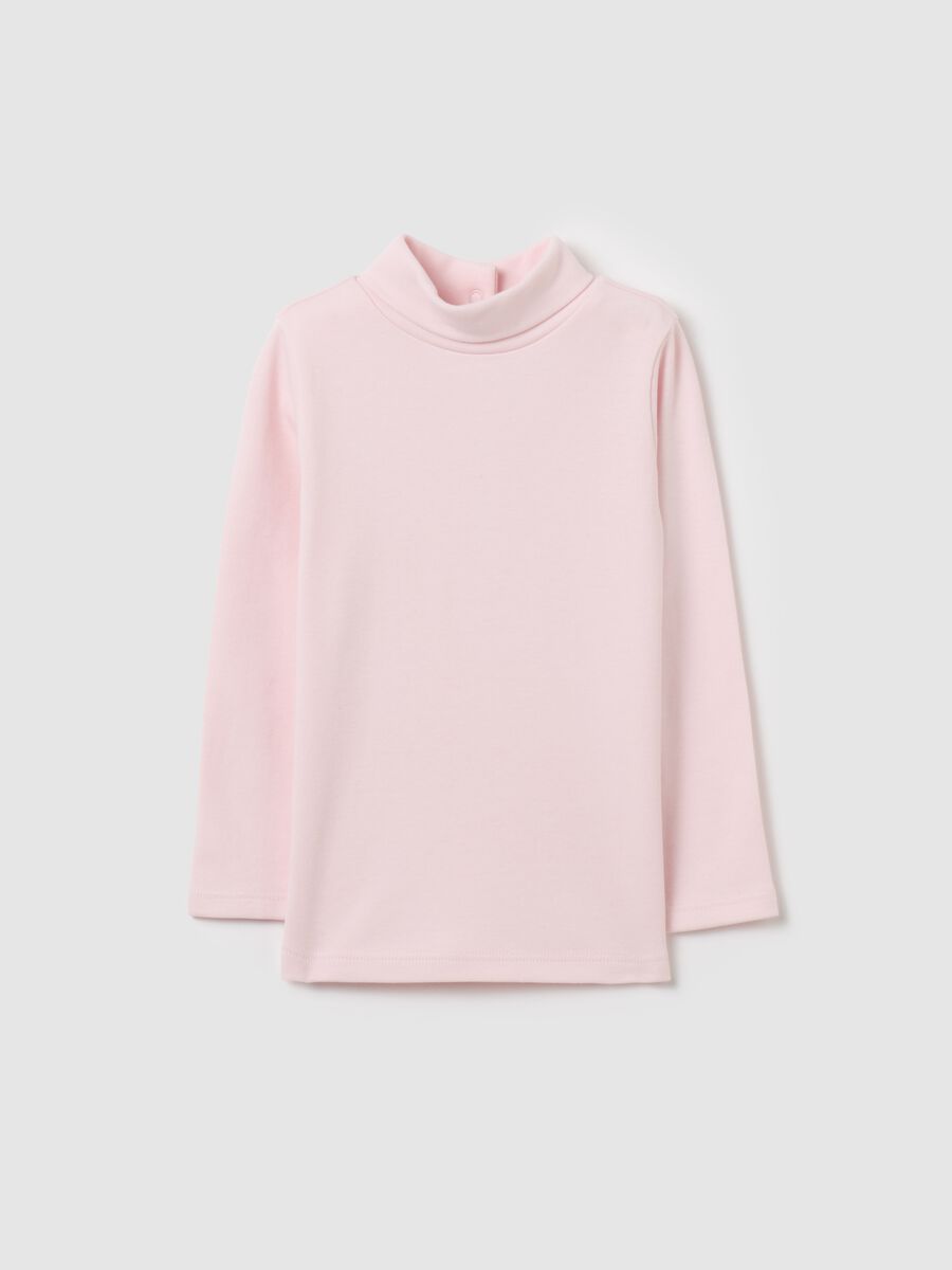 Long-sleeved T-shirt with high neck_0