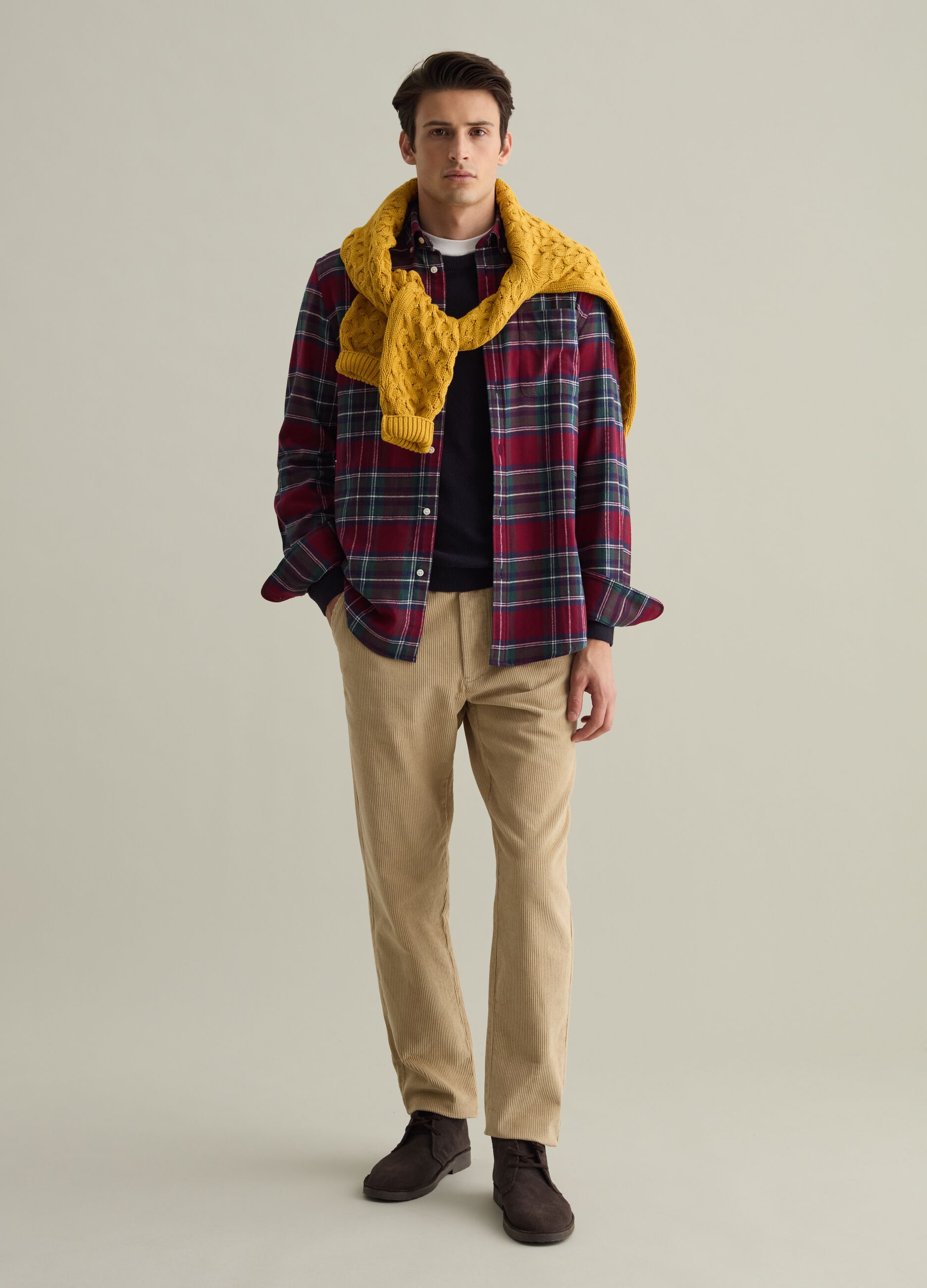 Chequered flannel shirt with pocket